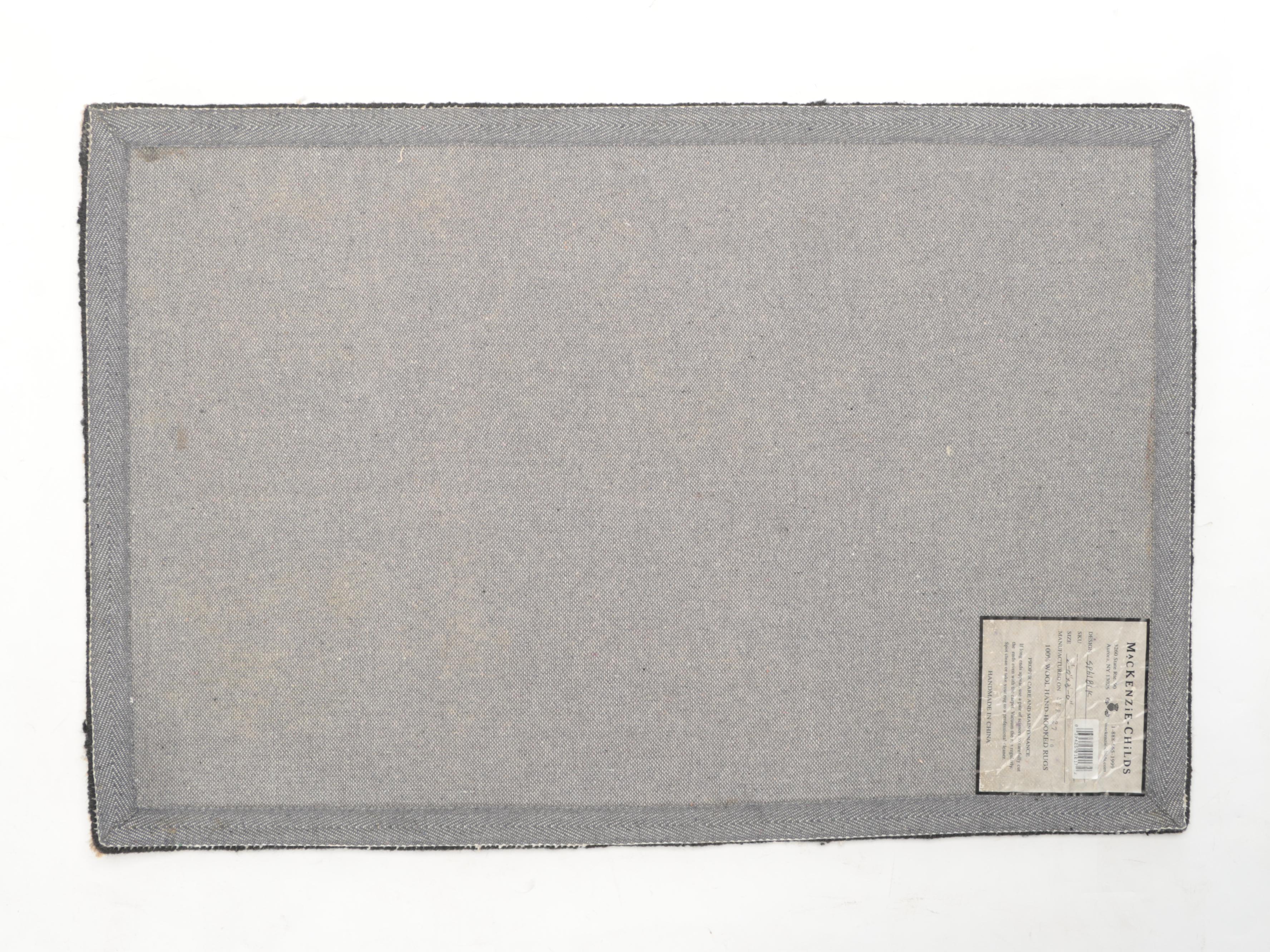 2' x 2'11 MacKenzie-Childs Hand-Hooked Accent Rug