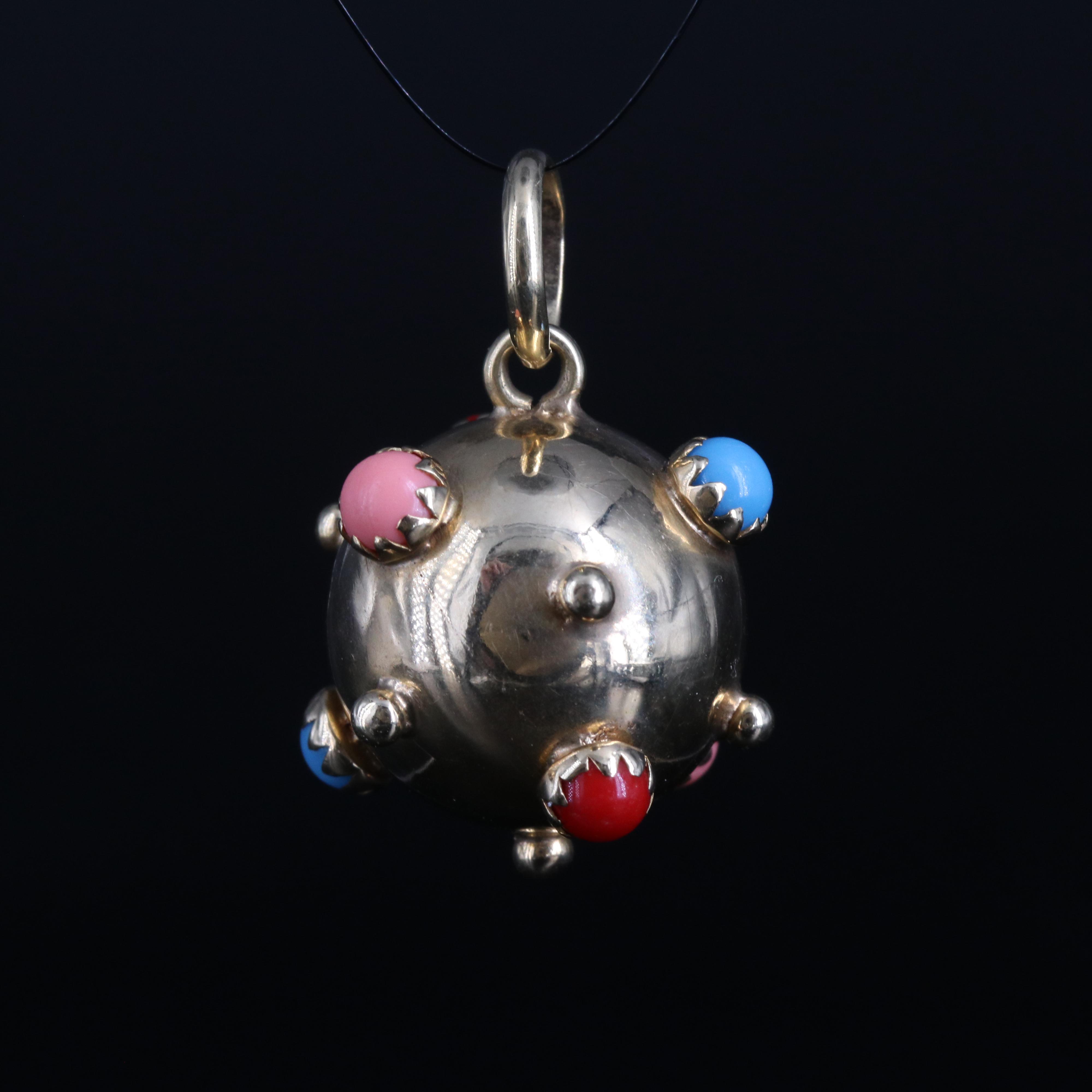 Vintage 14K Sputnik Pendant