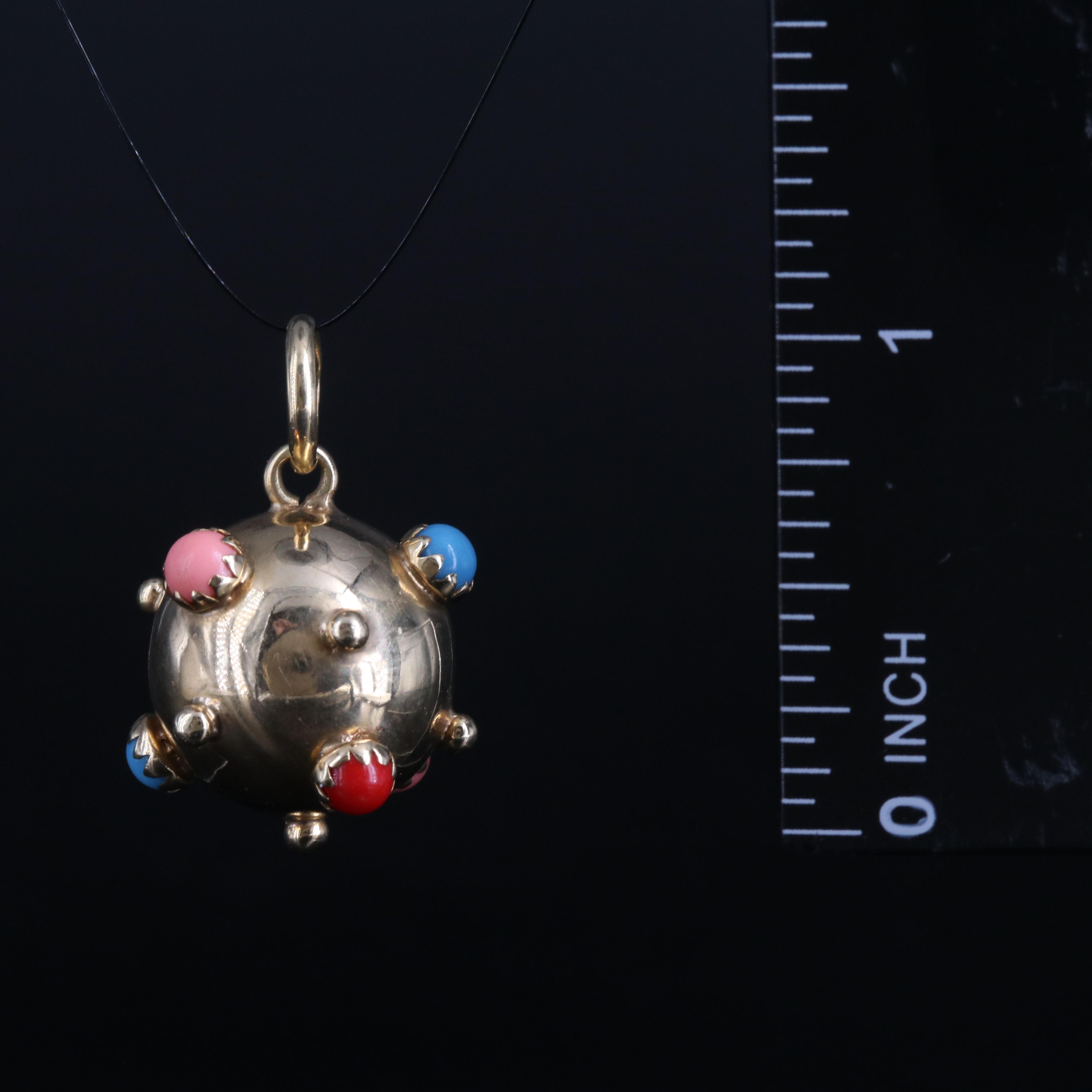 Vintage 14K Sputnik Pendant