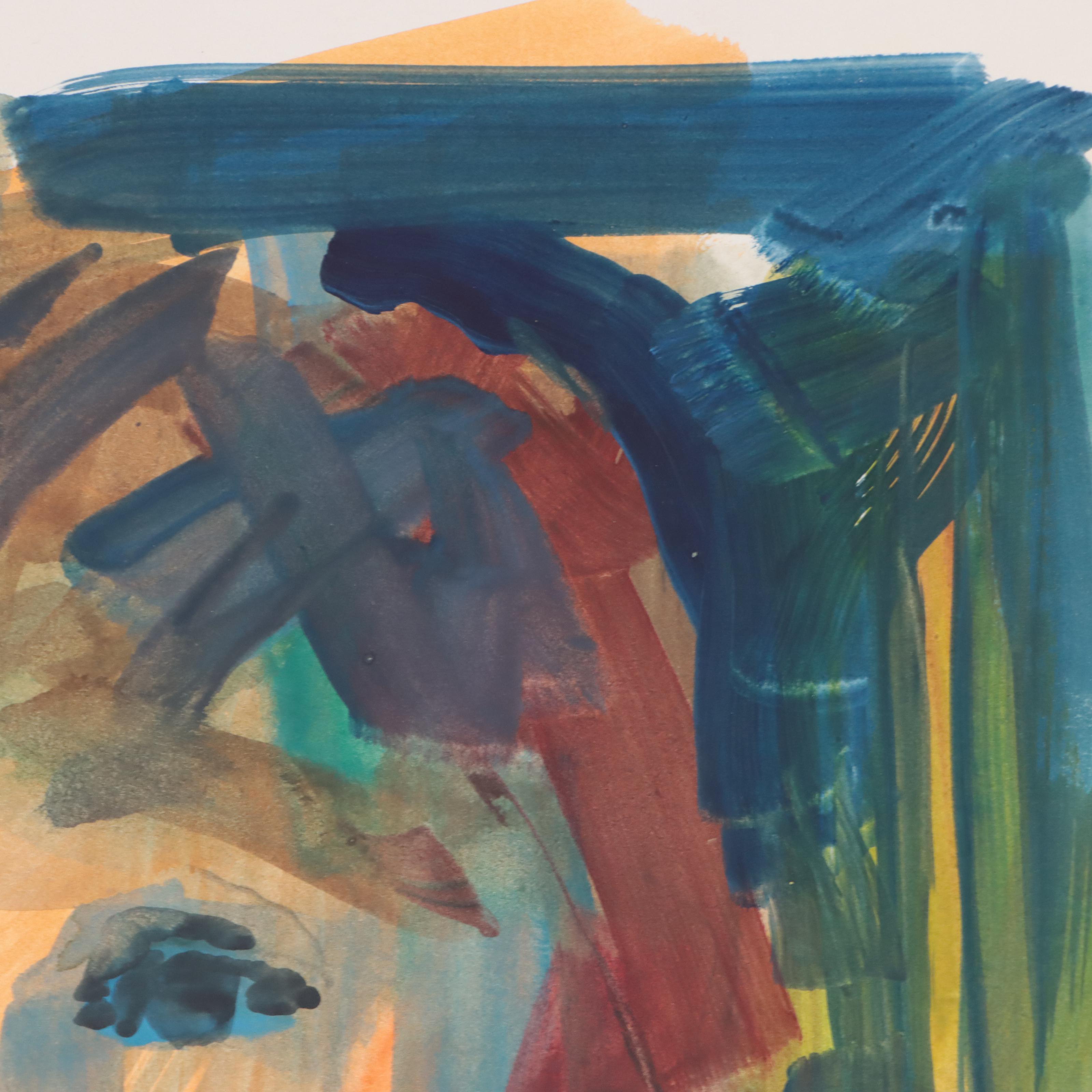 Jack Meanwell Portrait Watercolor Painting, circa 1980