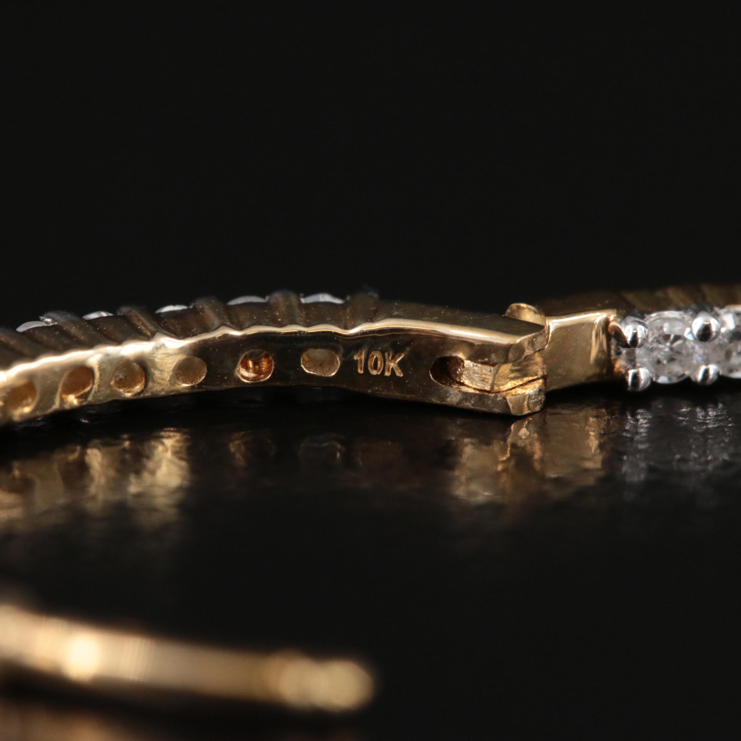 10K 0.75 CTW Diamond Inside-Out Hoop Earrings