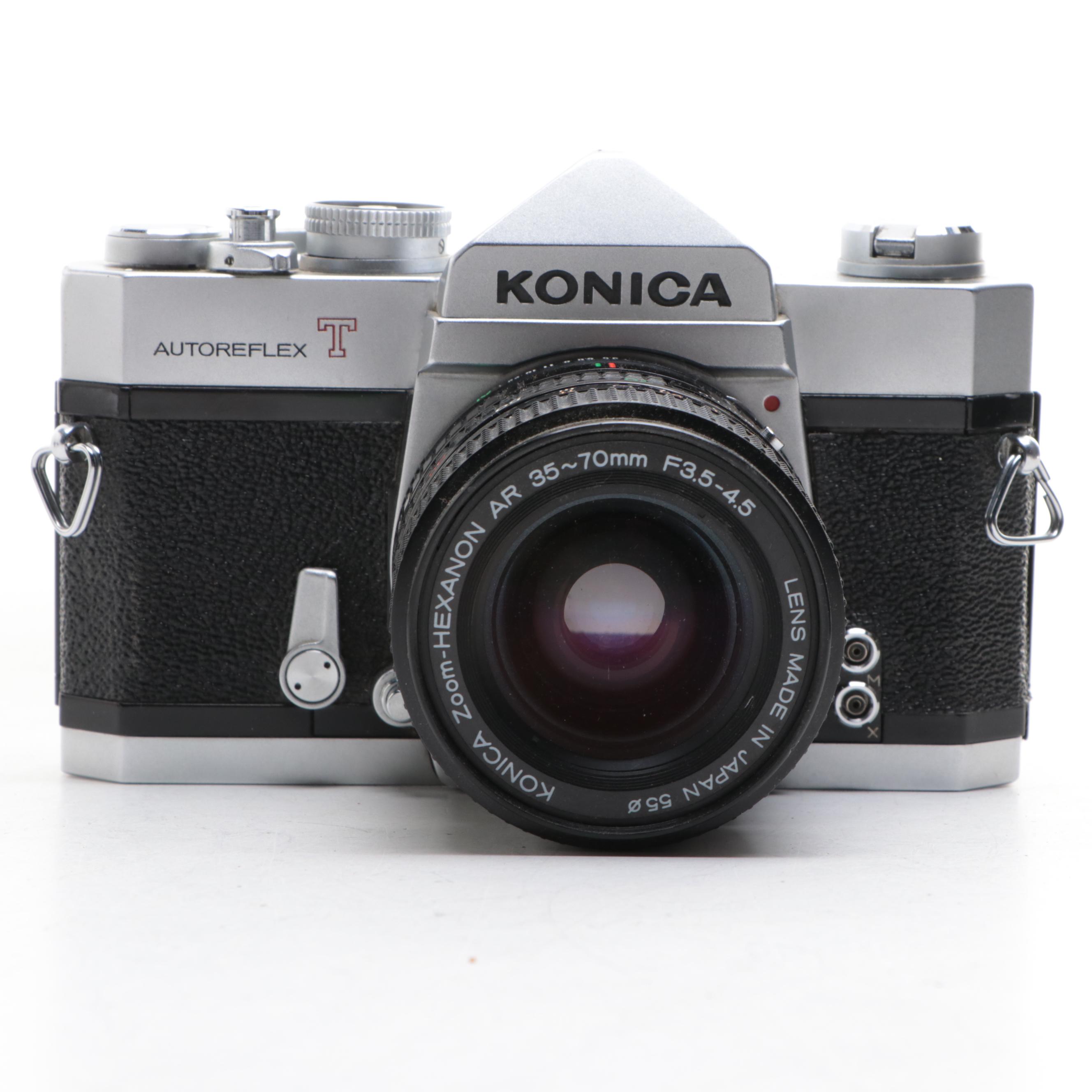 Konica Autoreflex T and Model III 35 mm Cameras, Mid to Late 20th Century