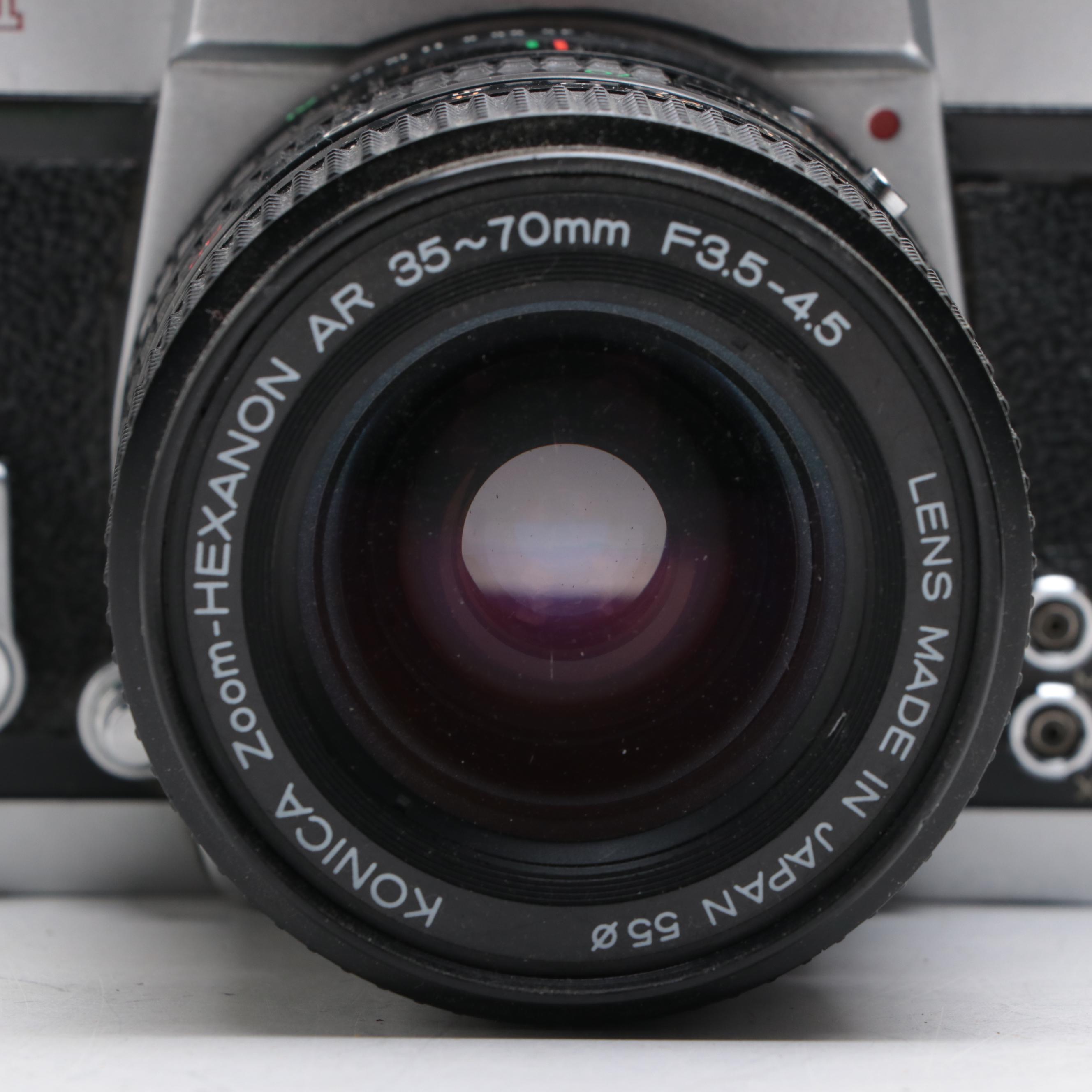 Konica Autoreflex T and Model III 35 mm Cameras, Mid to Late 20th Century