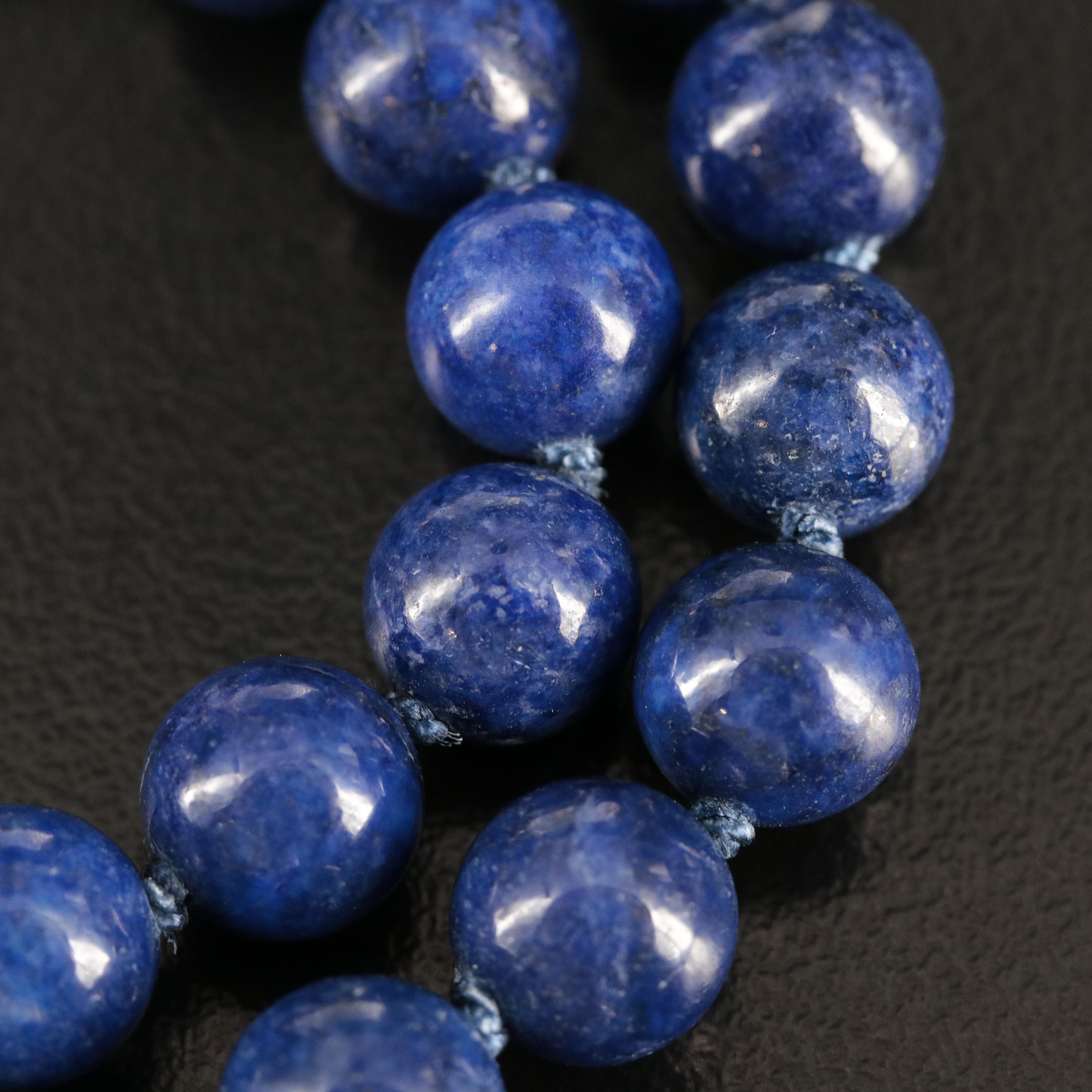 18K Lapis Lazuli Beaded Necklace
