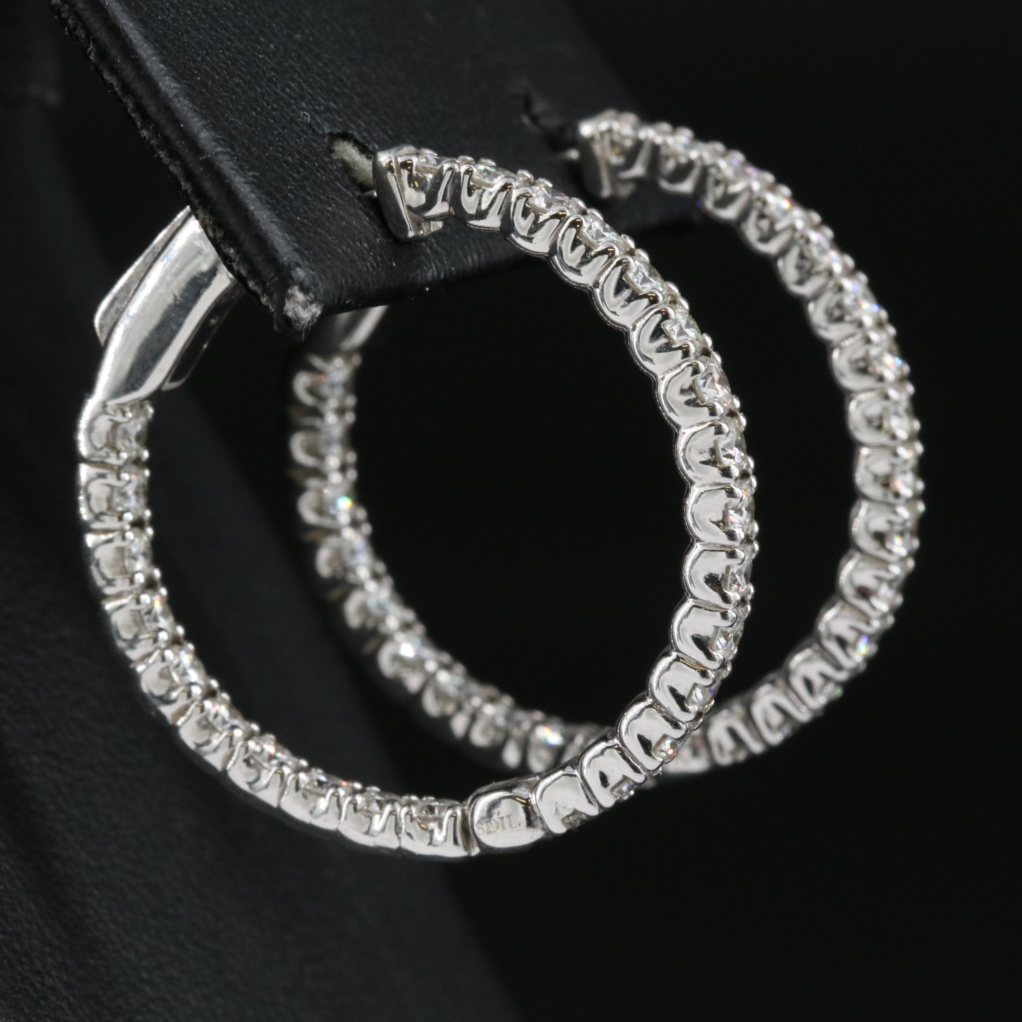 18K 1.97 CTW Diamond Inside-Out Hoop Earrings