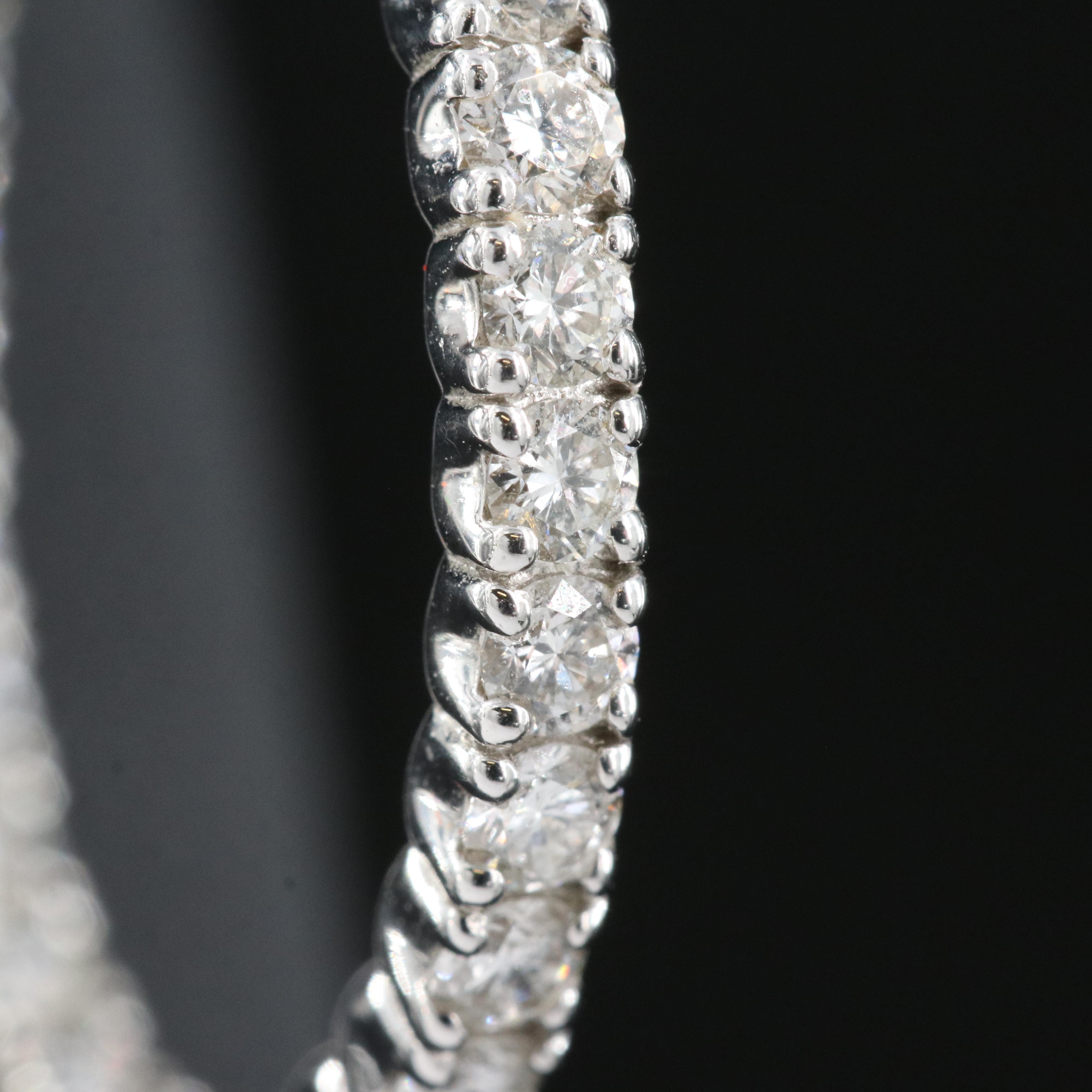 18K 1.97 CTW Diamond Inside-Out Hoop Earrings