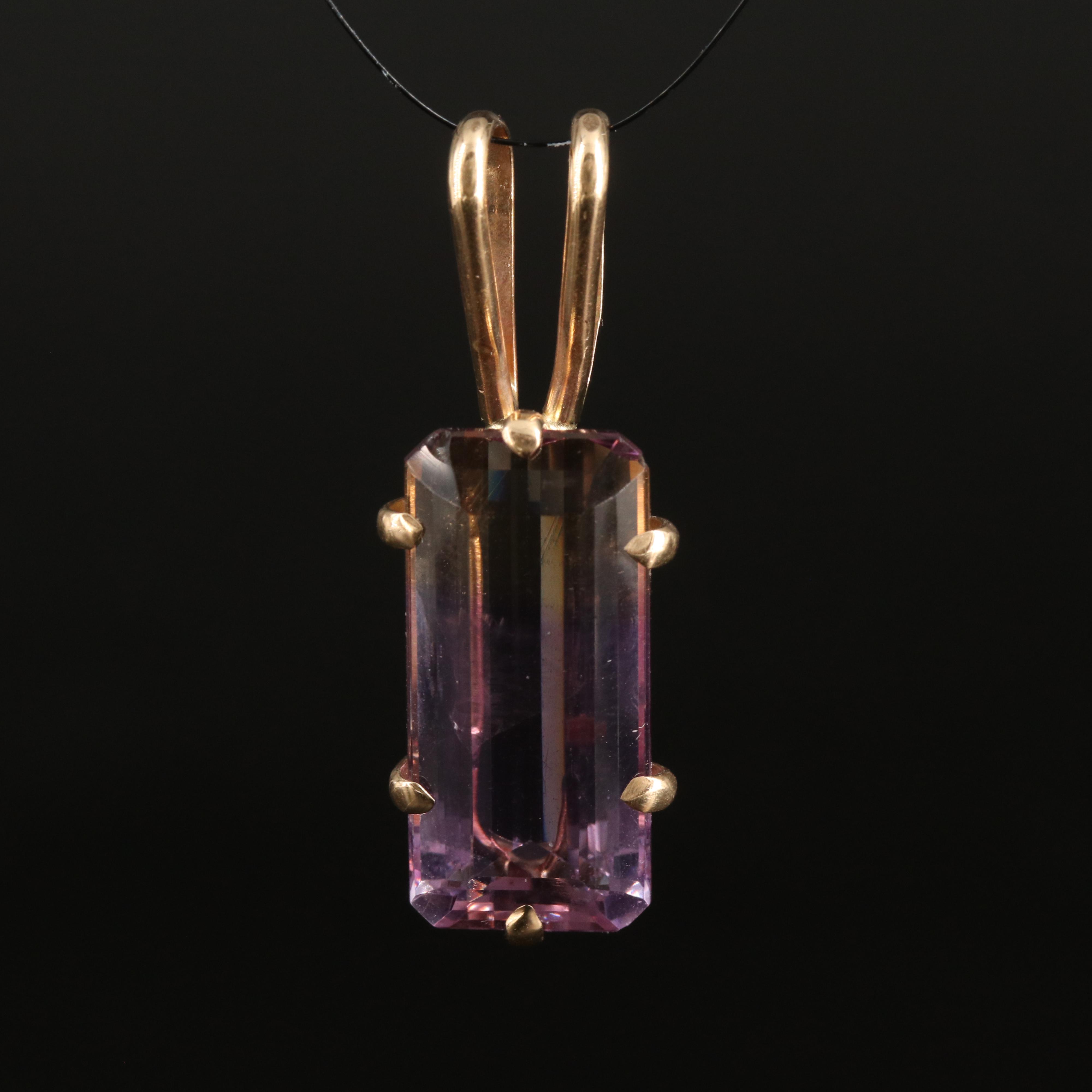 14K 11.20 CT Ametrine Pendant