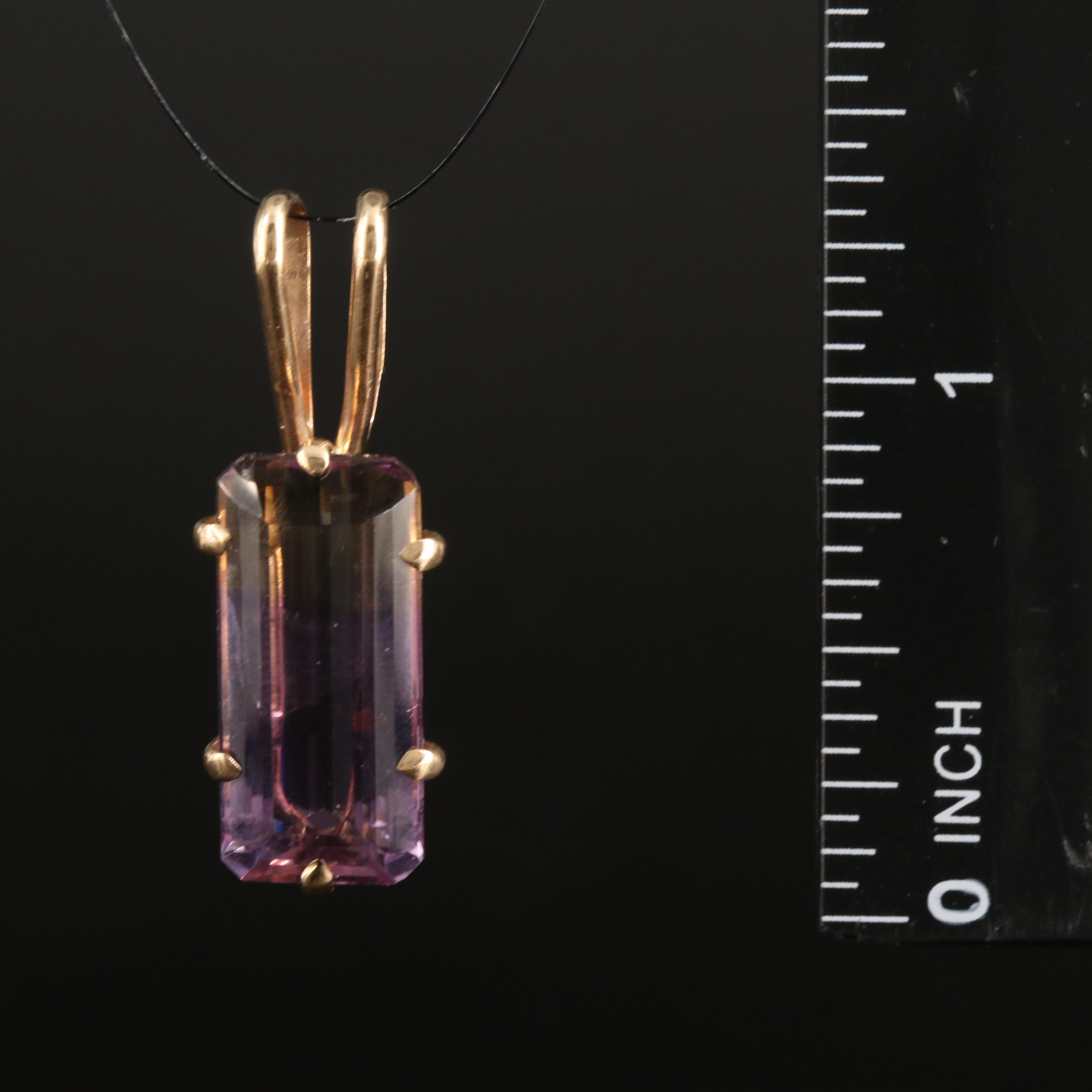 14K 11.20 CT Ametrine Pendant