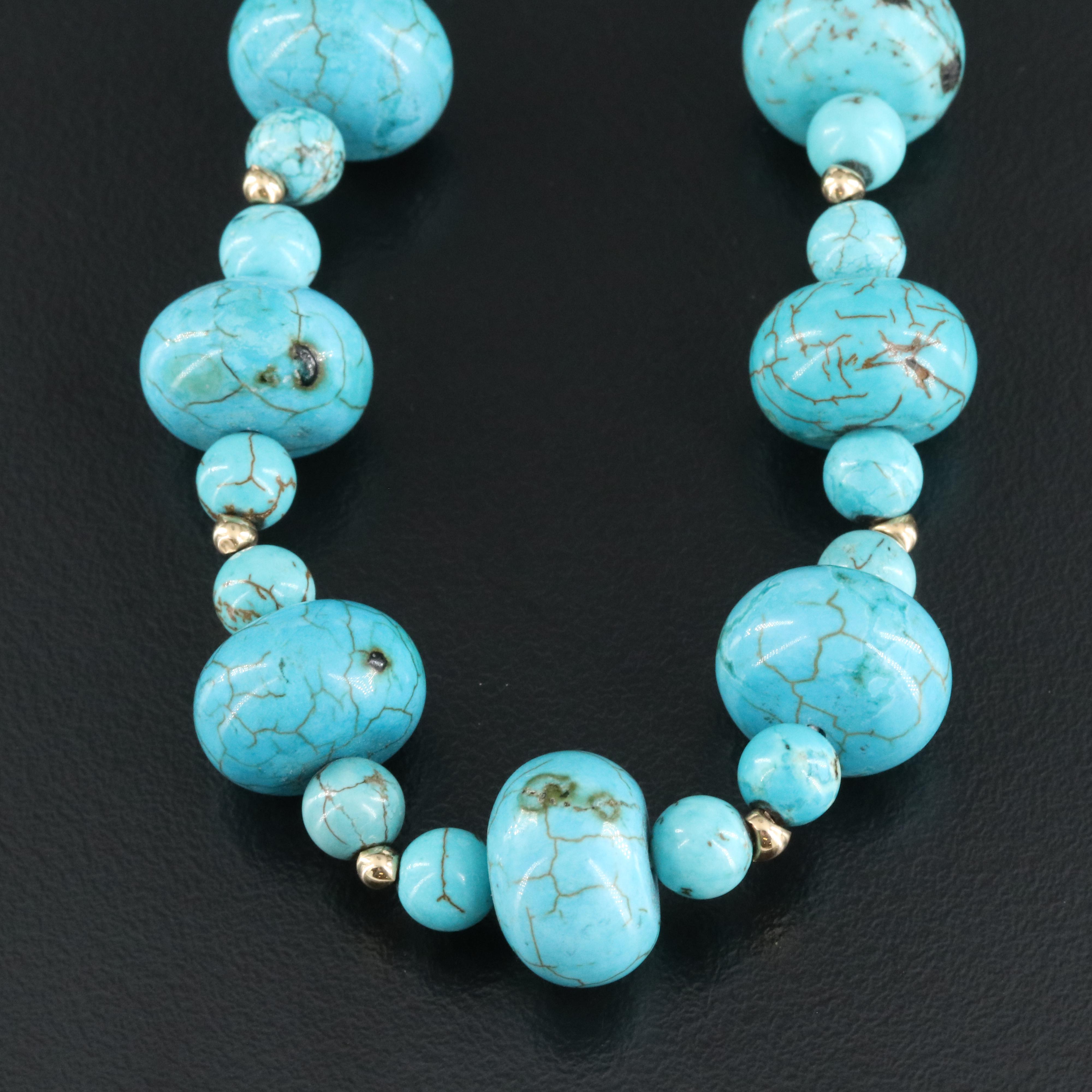 Magnesite Necklace with 14K Accents