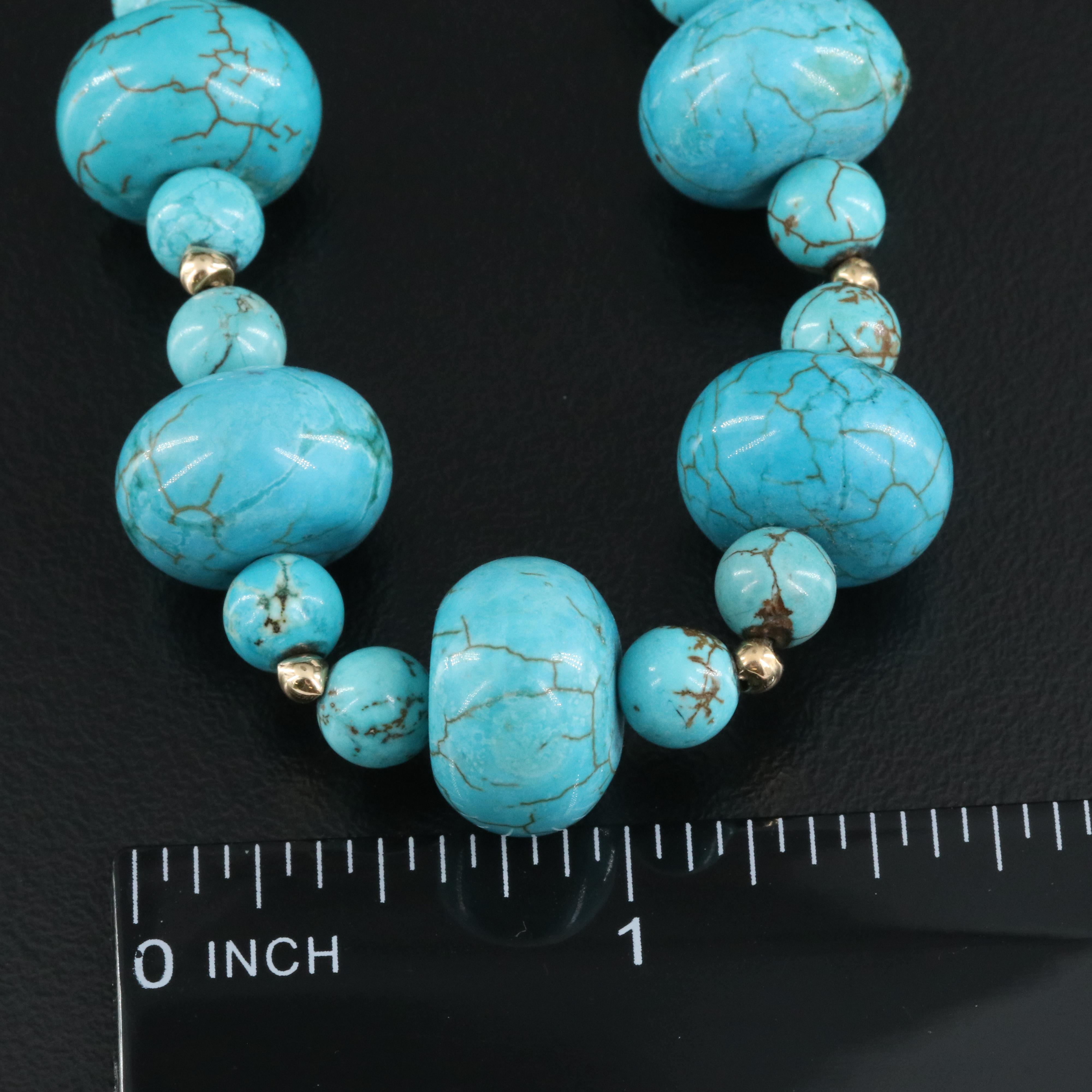 Magnesite Necklace with 14K Accents