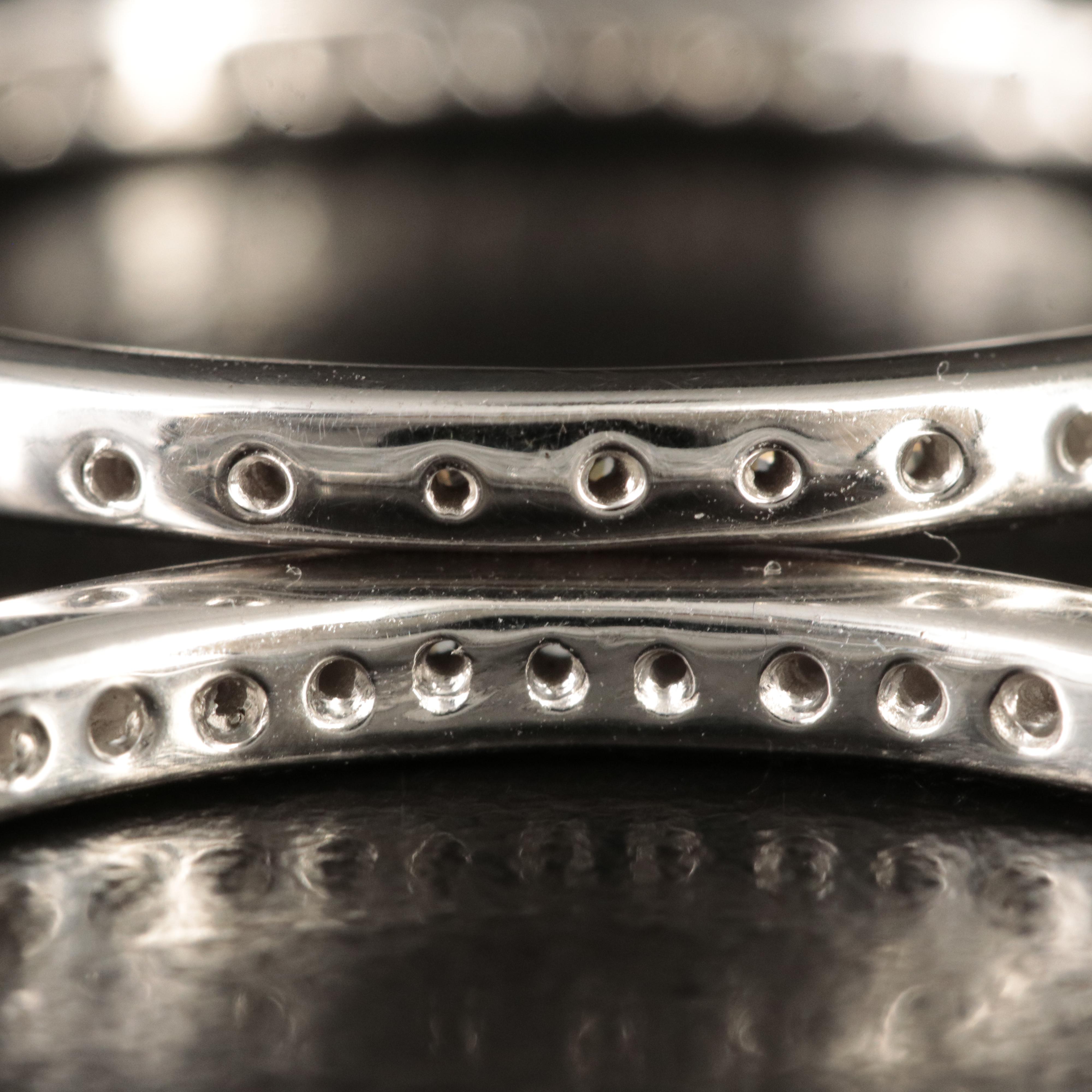 18K 1.00 CTW Diamond Inside-Out Hoop Earrings