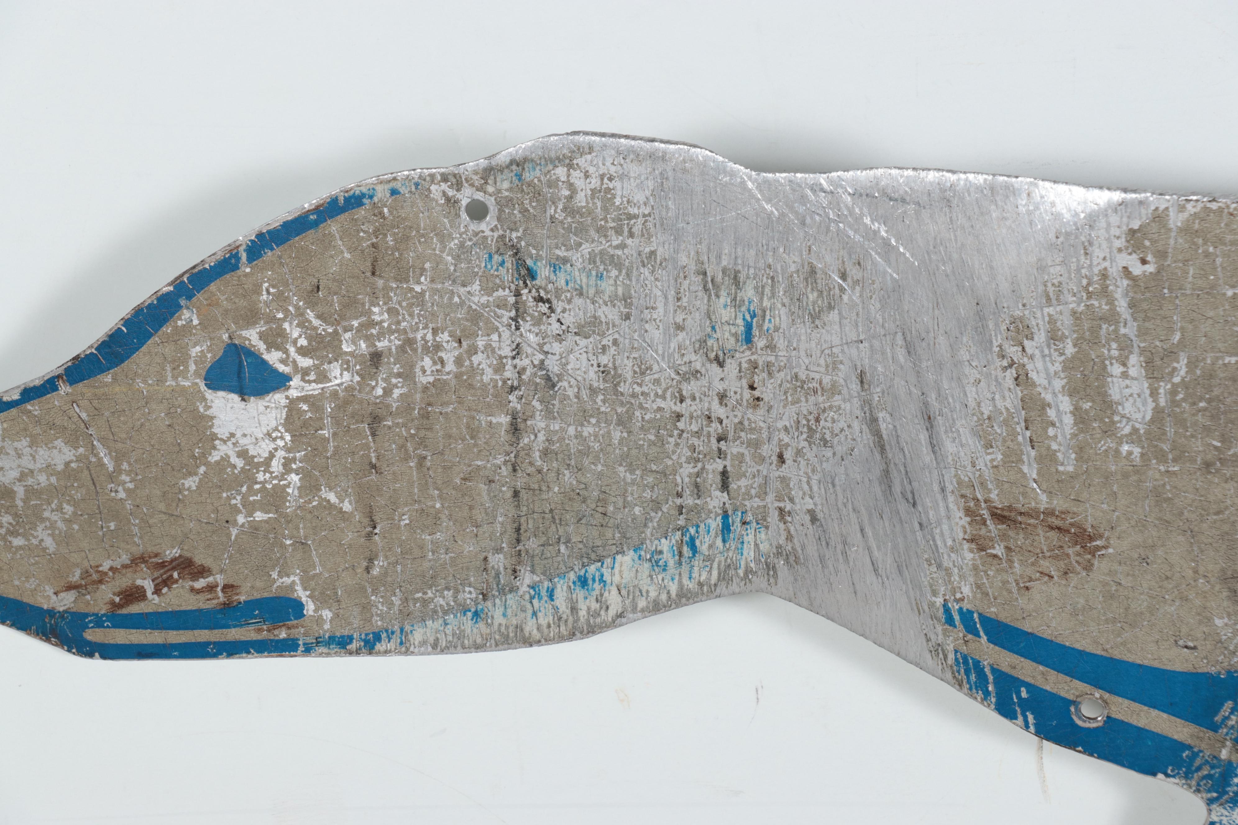 Large-Scale Greyhound Bus Depot Hand-Painted Metal Sign, 1950s