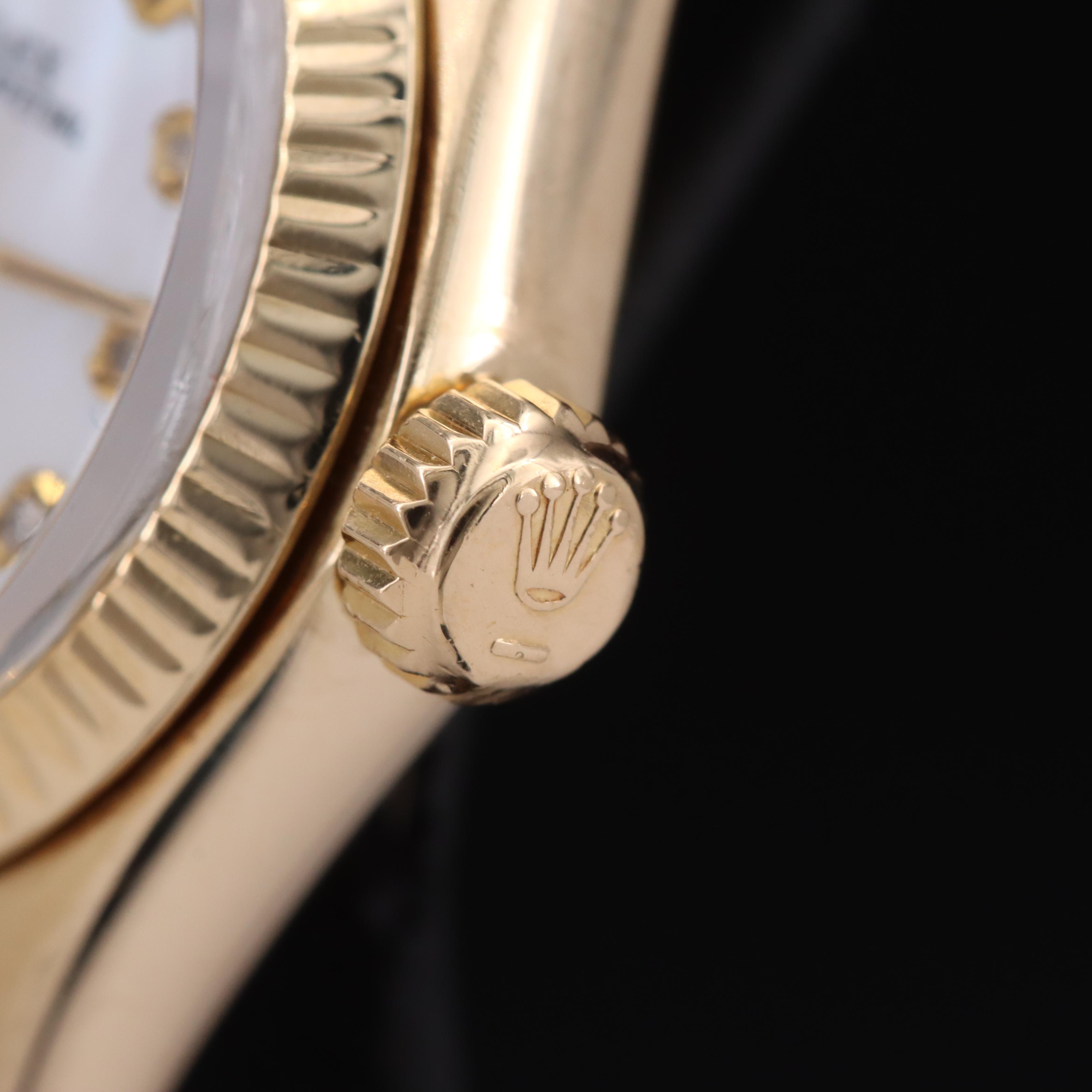 1975 Rolex Oyster Perpetual 14K Diamond Watch