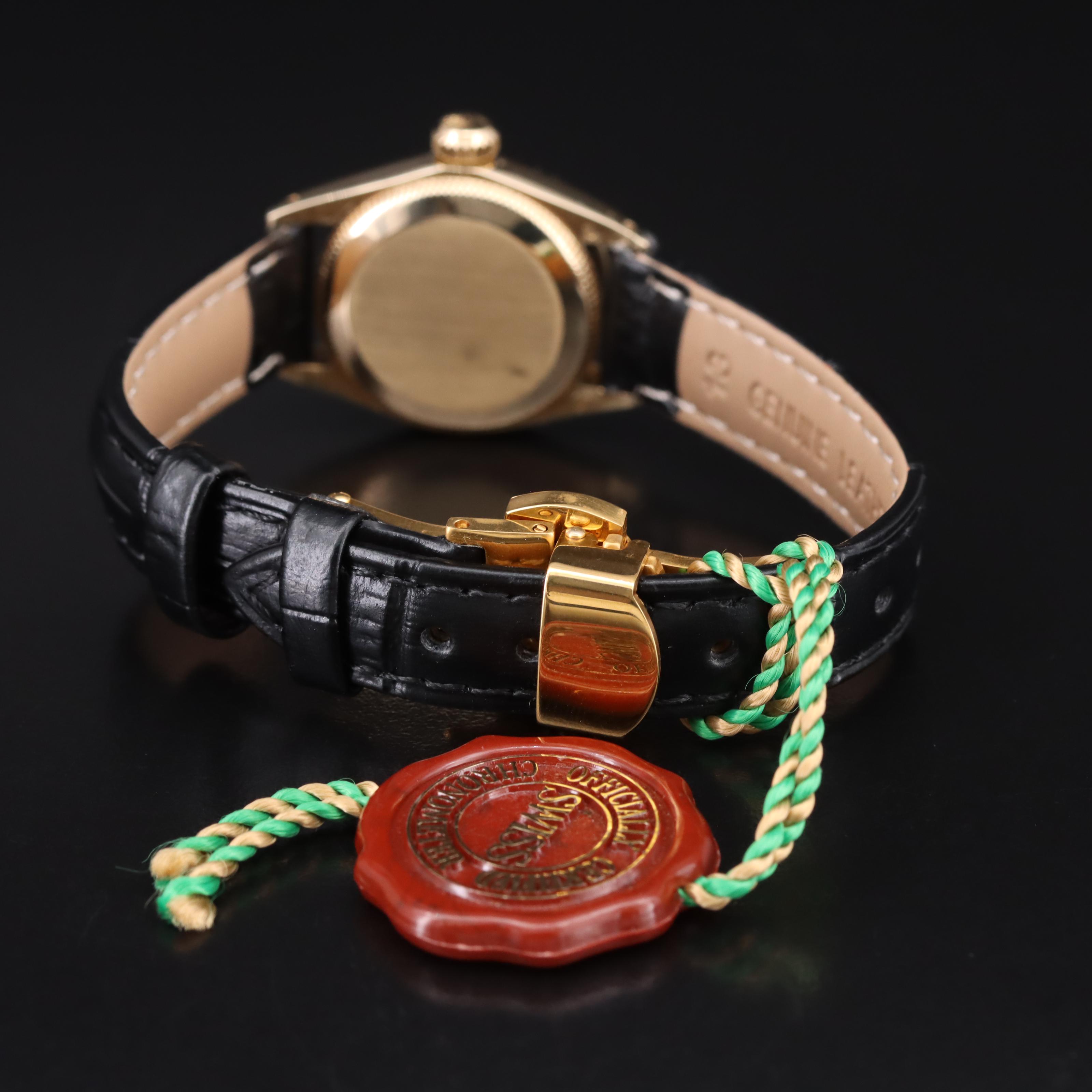 1975 Rolex Oyster Perpetual 14K Diamond Watch