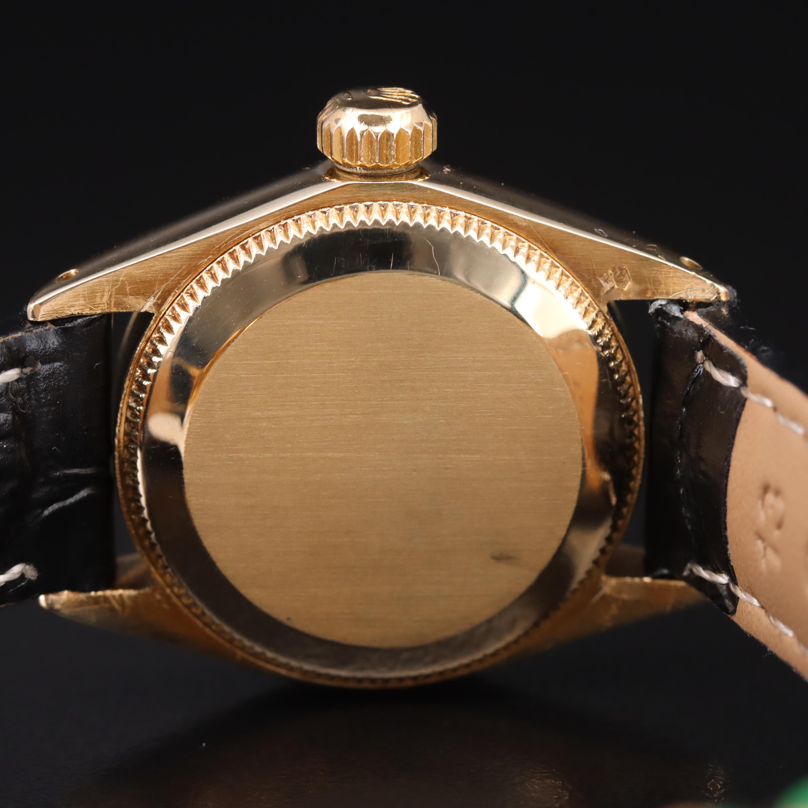 1975 Rolex Oyster Perpetual 14K Diamond Watch