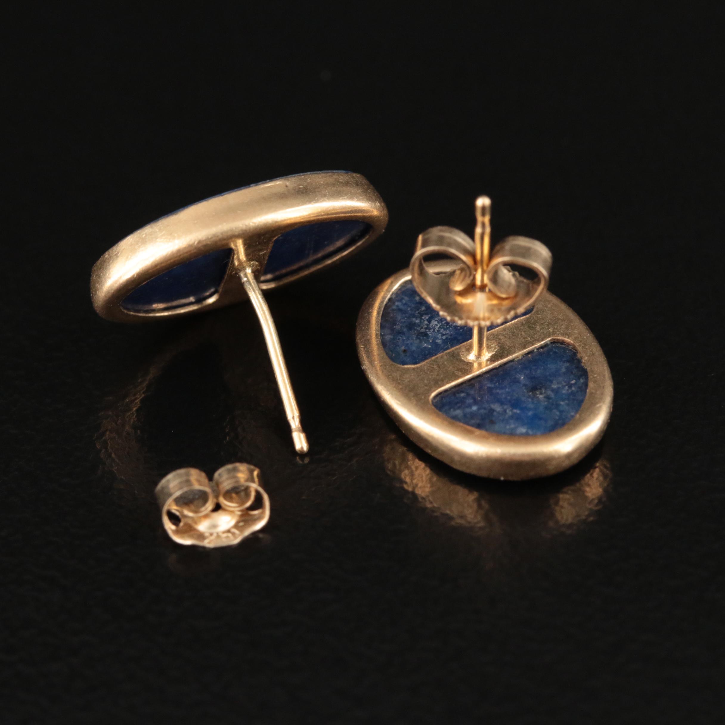 14K Lapis Lazuli Earrings