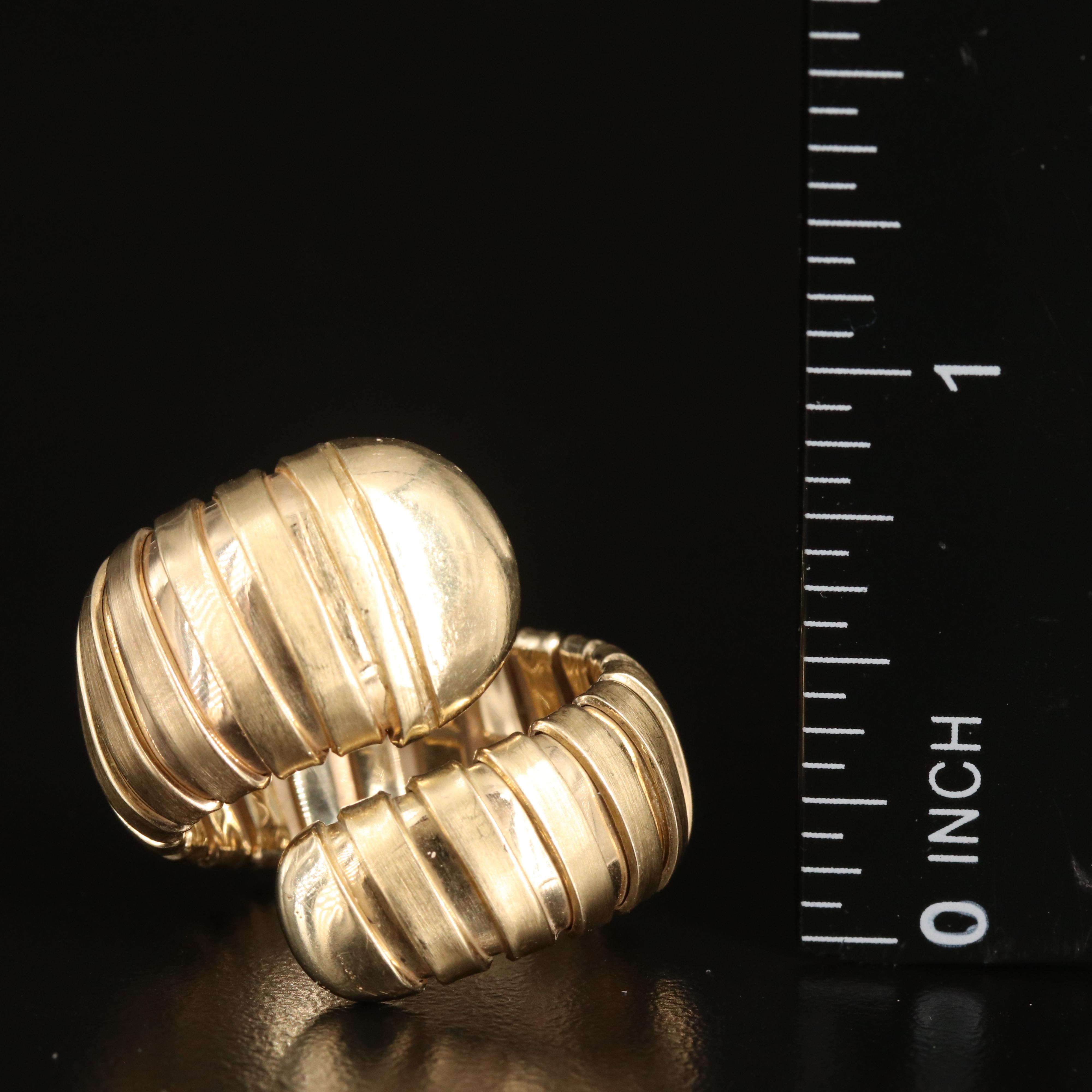 Italian 14K Tubogas Flex Ring