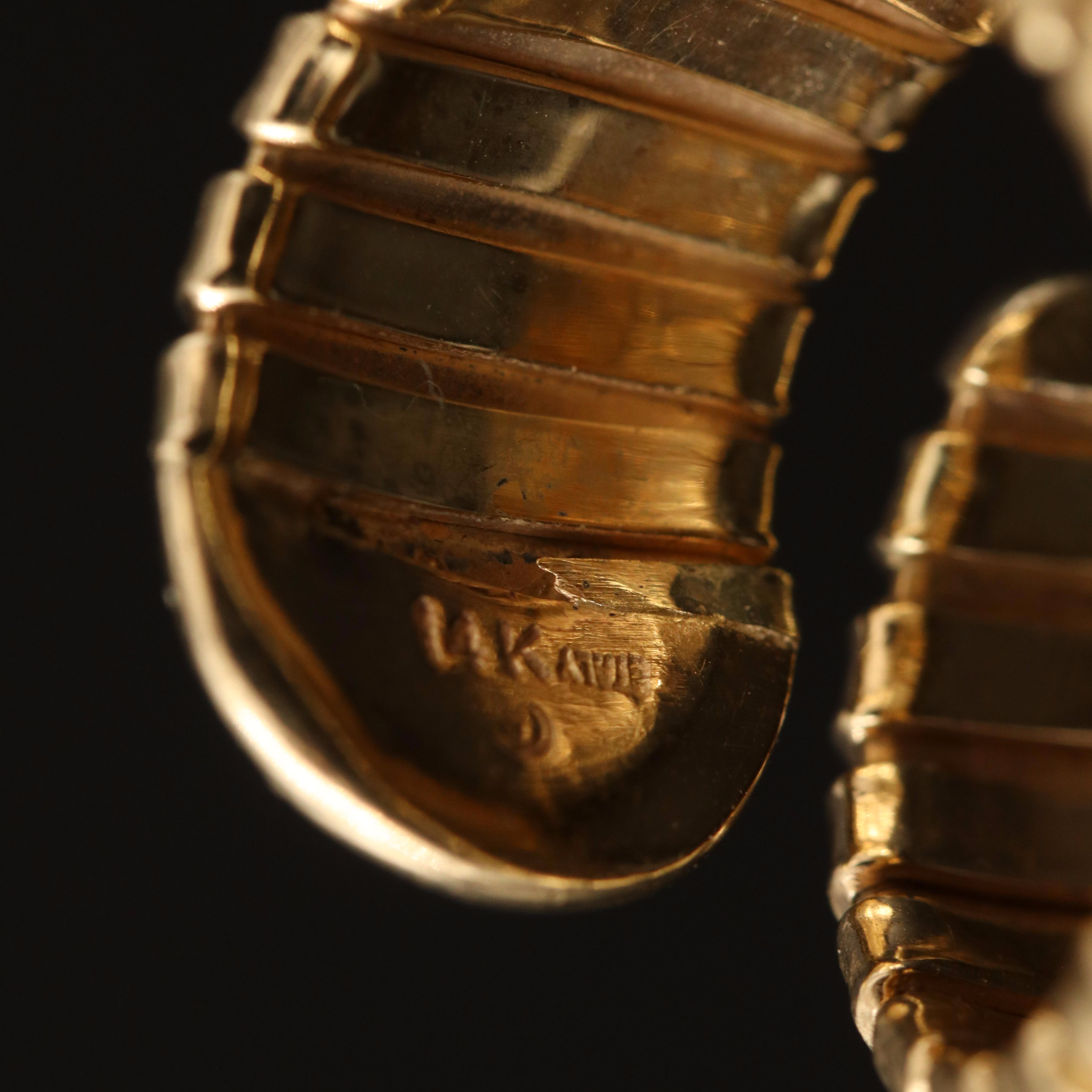 Italian 14K Tubogas Flex Ring