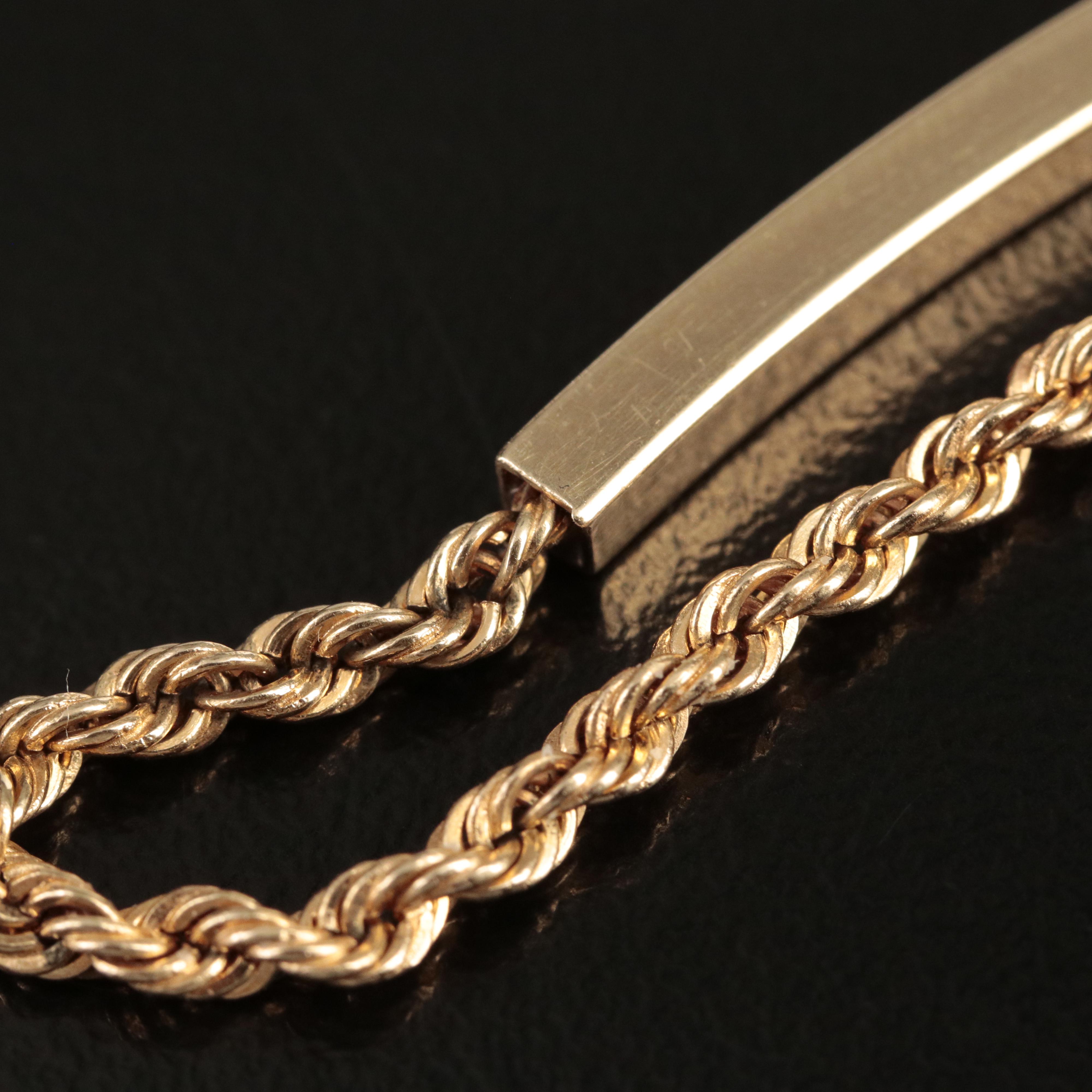 14K ID Bar Bracelet