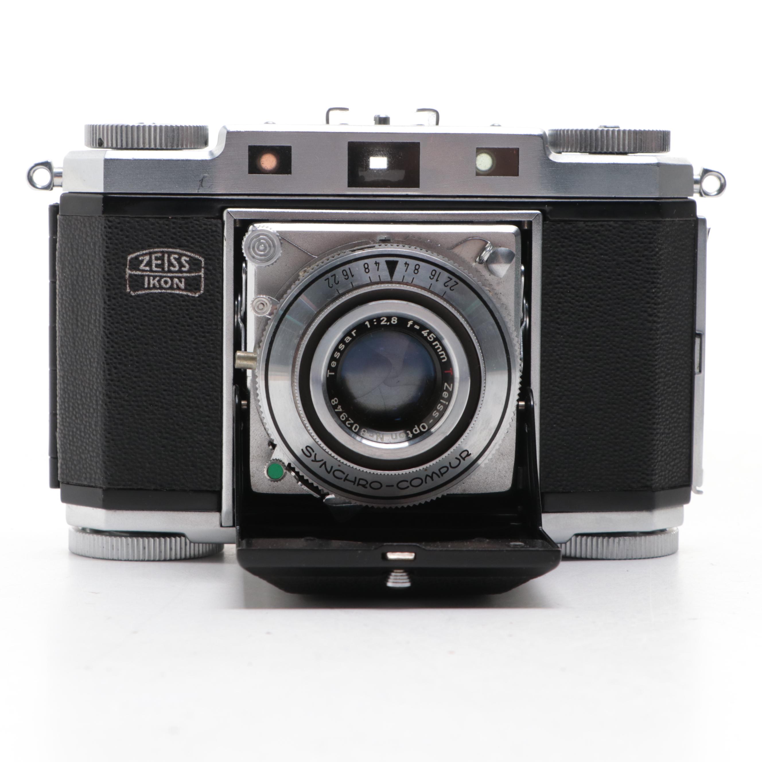 Zeiss Contessa and Contina Folding Rangefinder Cameras, Mid-20th Century