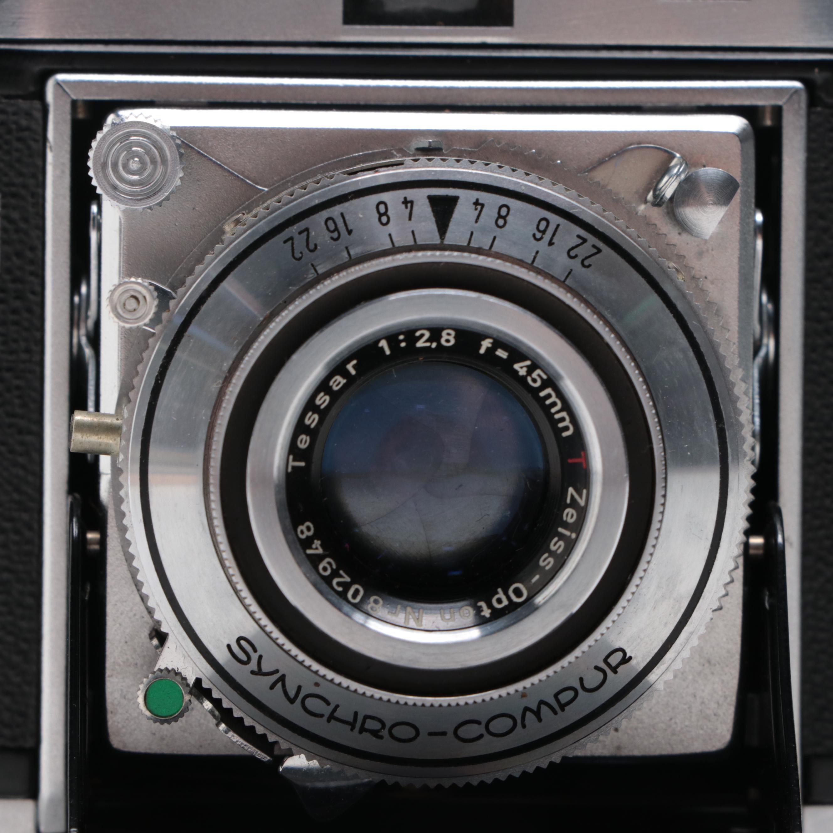 Zeiss Contessa and Contina Folding Rangefinder Cameras, Mid-20th Century