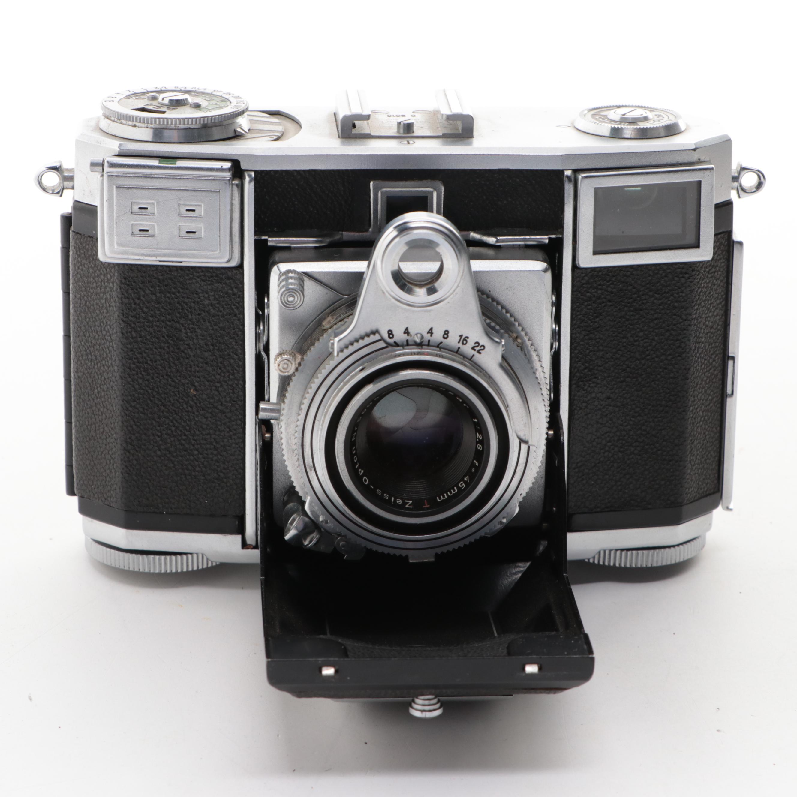 Zeiss Contessa and Contina Folding Rangefinder Cameras, Mid-20th Century