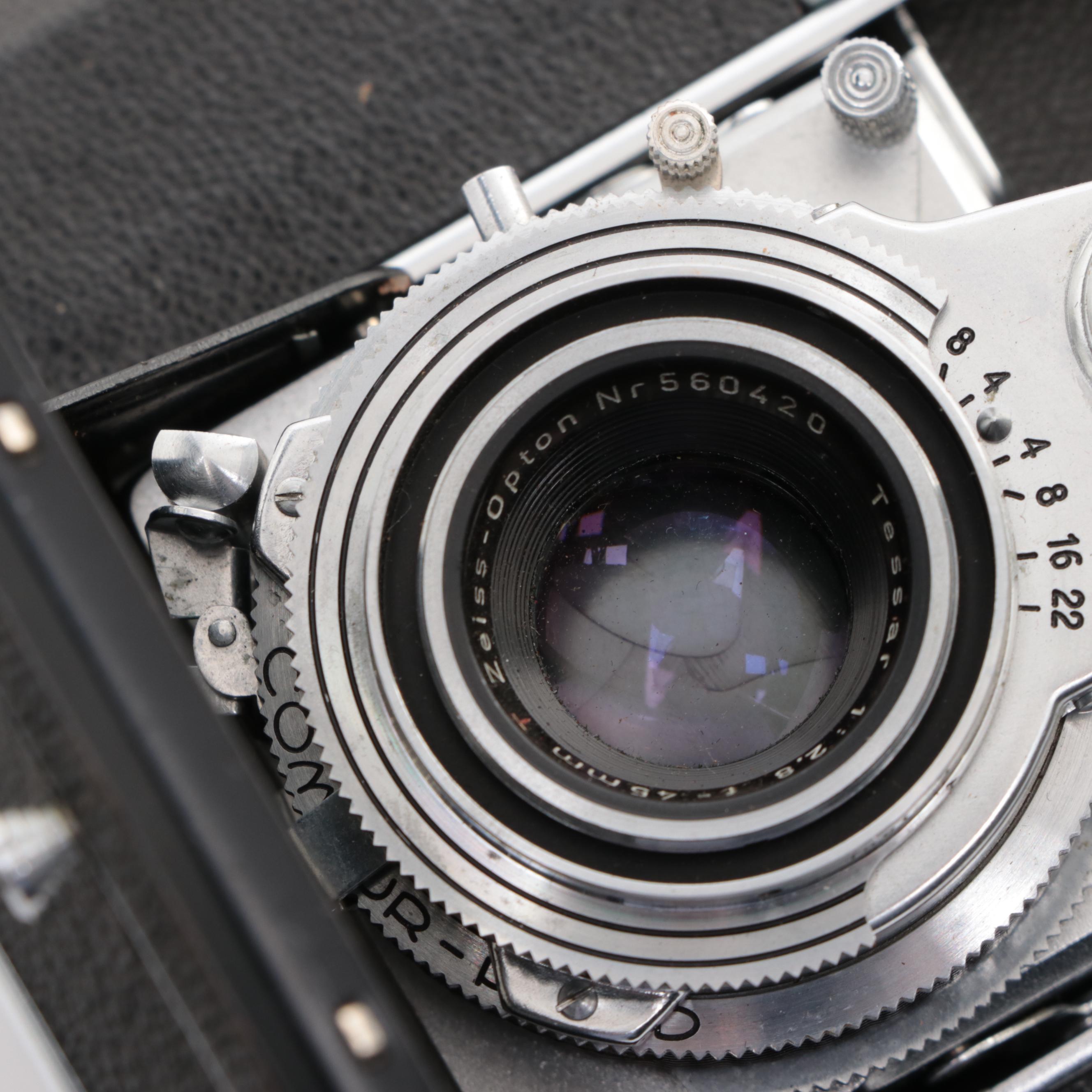 Zeiss Contessa and Contina Folding Rangefinder Cameras, Mid-20th Century