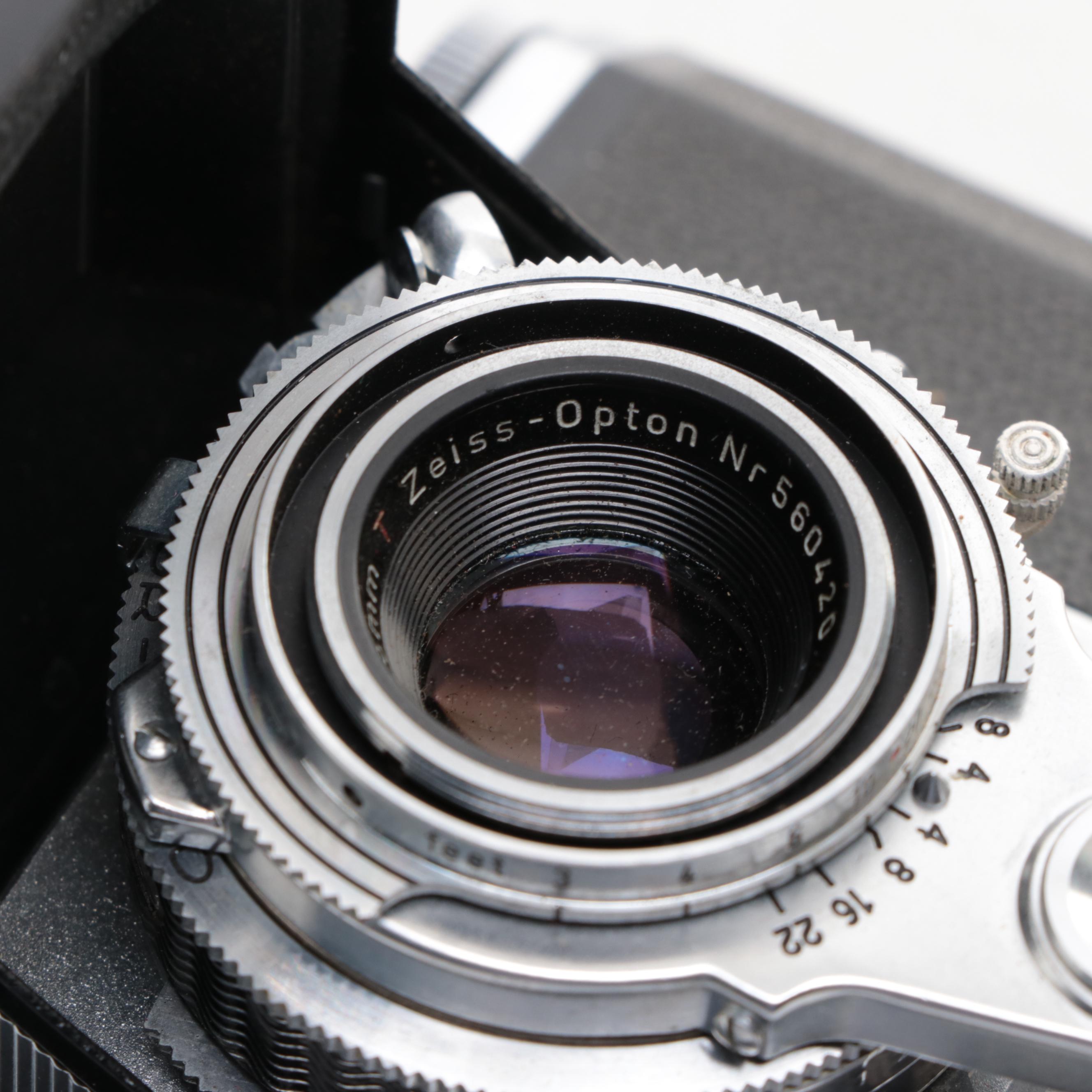 Zeiss Contessa and Contina Folding Rangefinder Cameras, Mid-20th Century