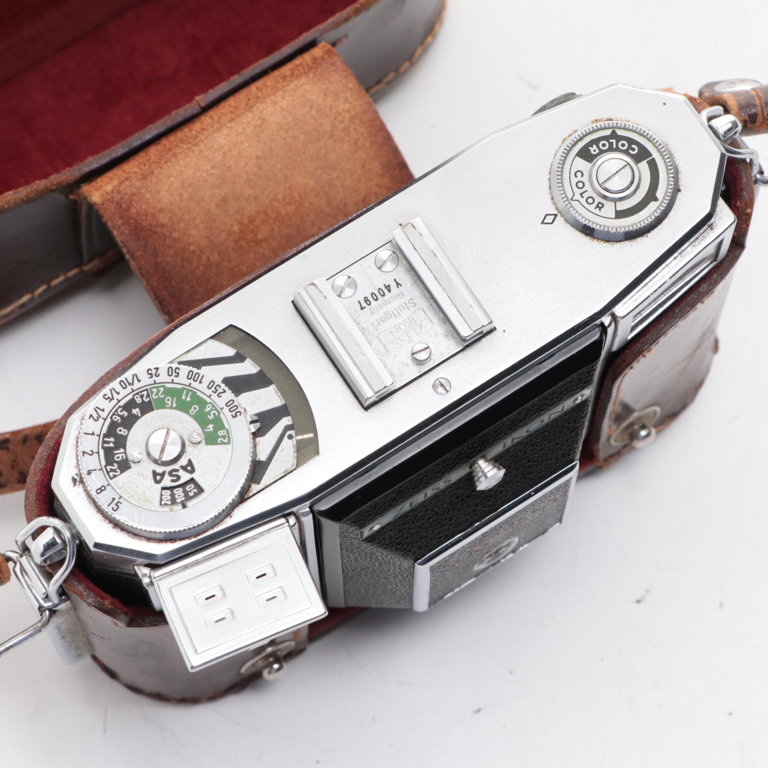 Zeiss Contessa and Contina Folding Rangefinder Cameras, Mid-20th Century