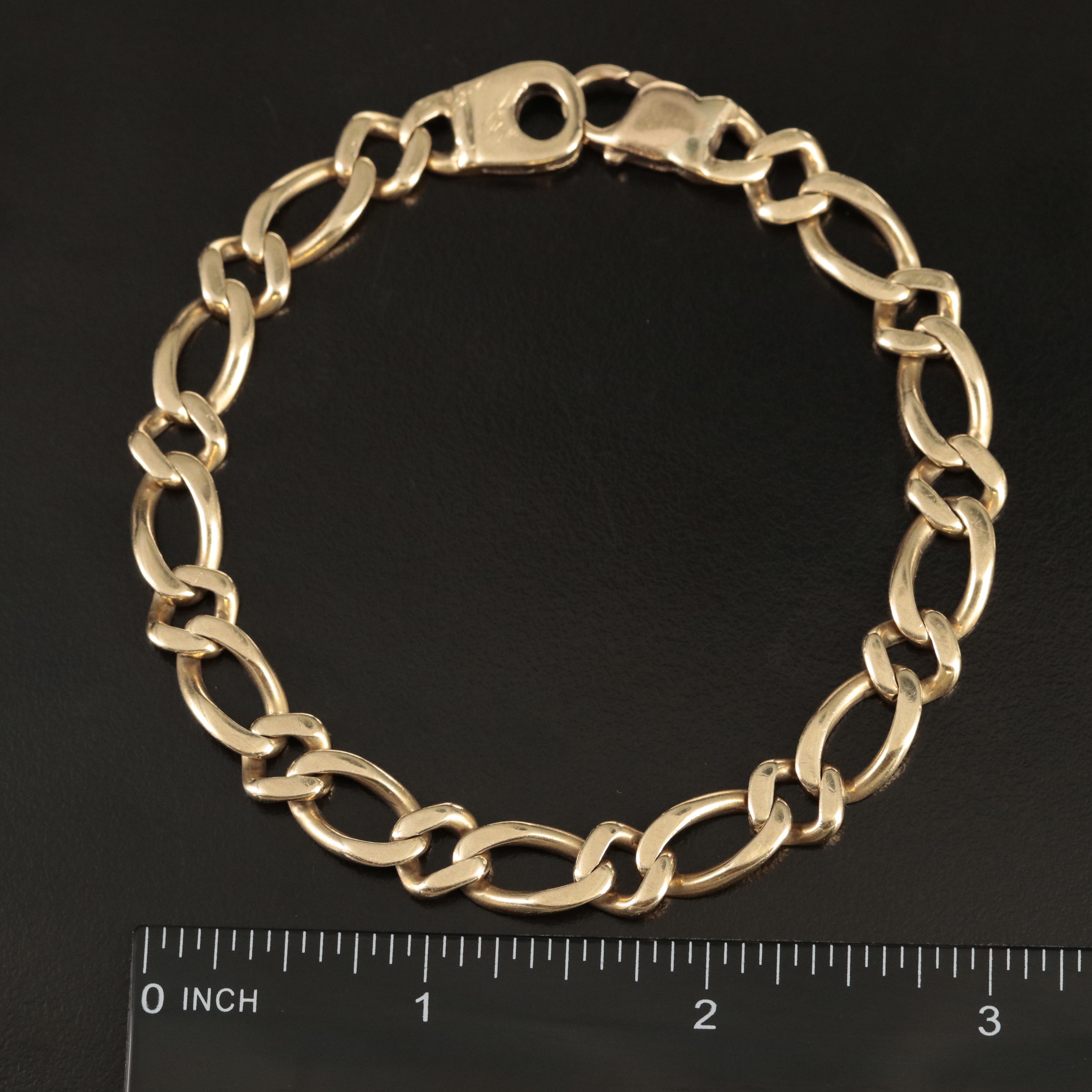 Vintage 14K Curb Chain Bracelet