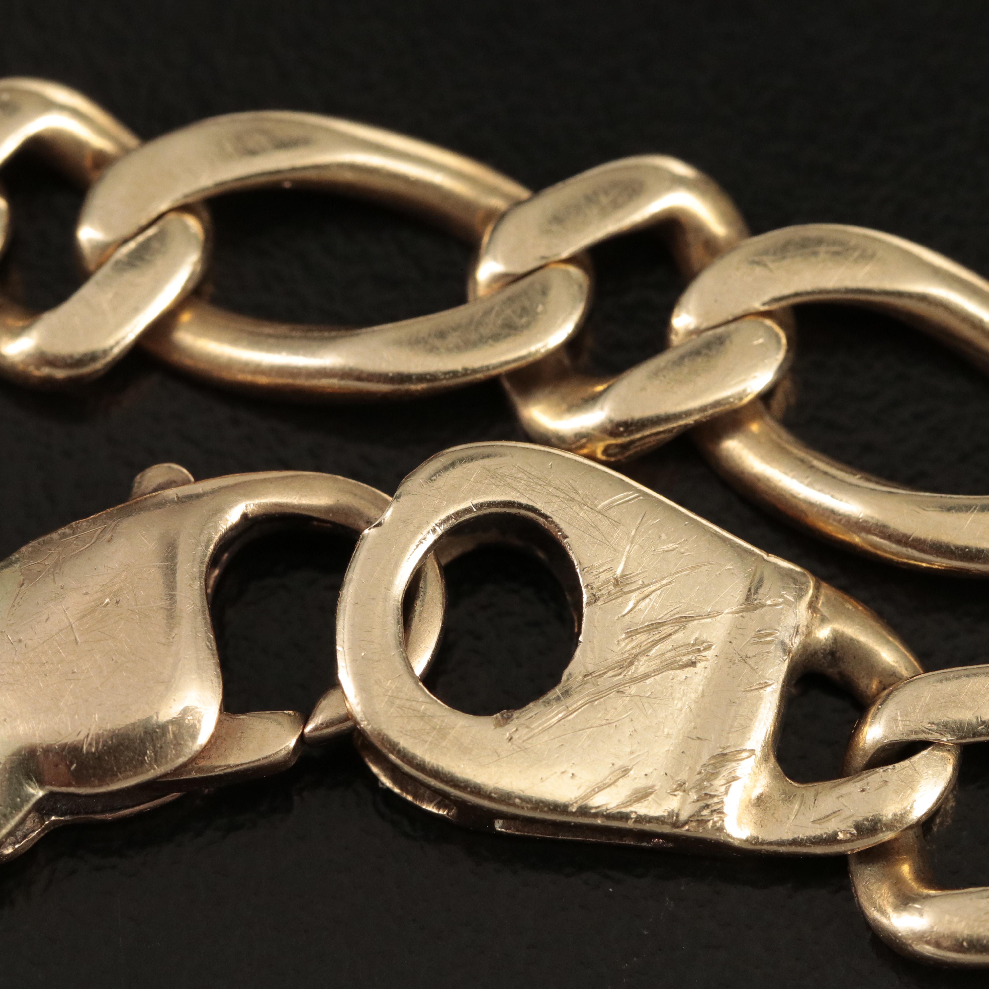 Vintage 14K Curb Chain Bracelet