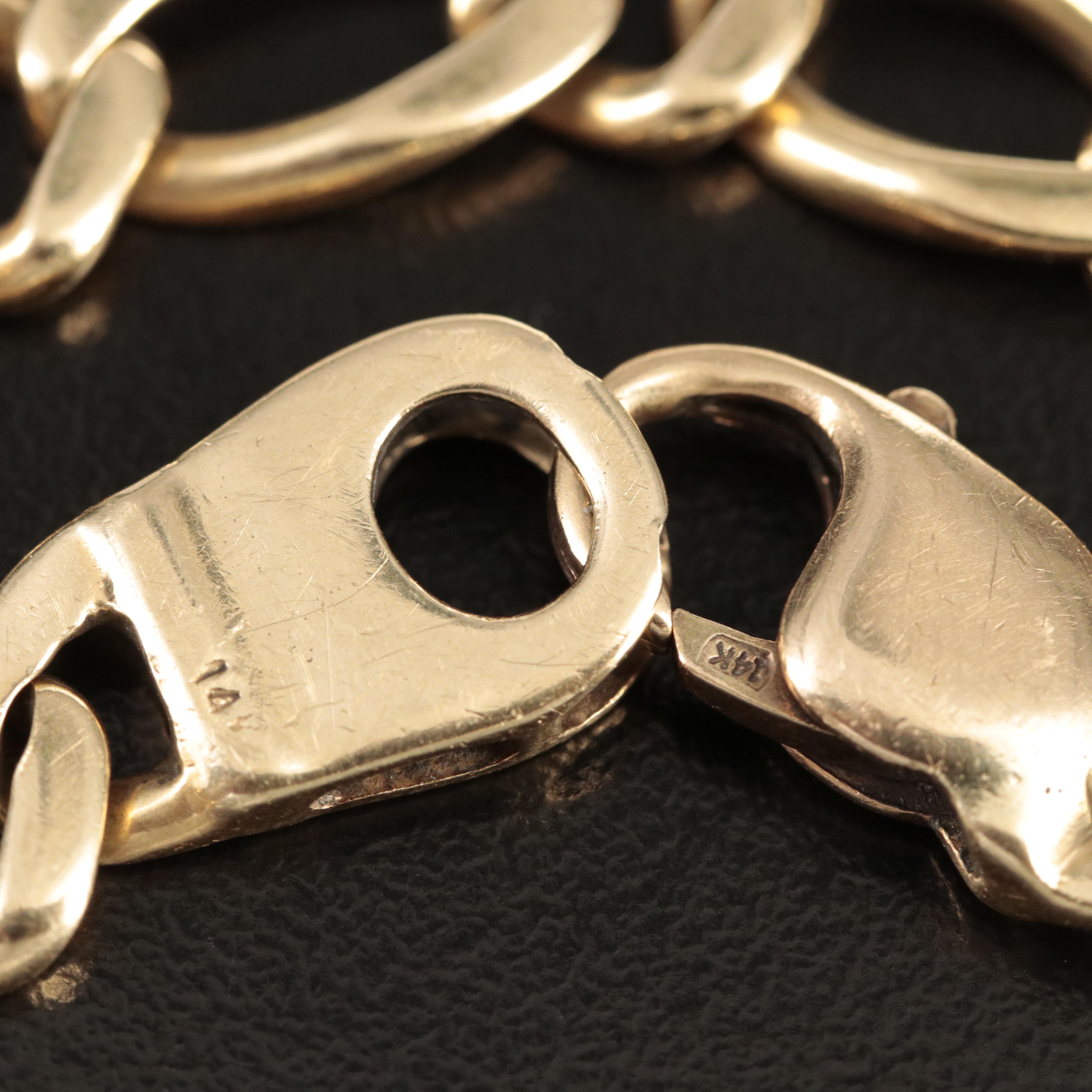 Vintage 14K Curb Chain Bracelet