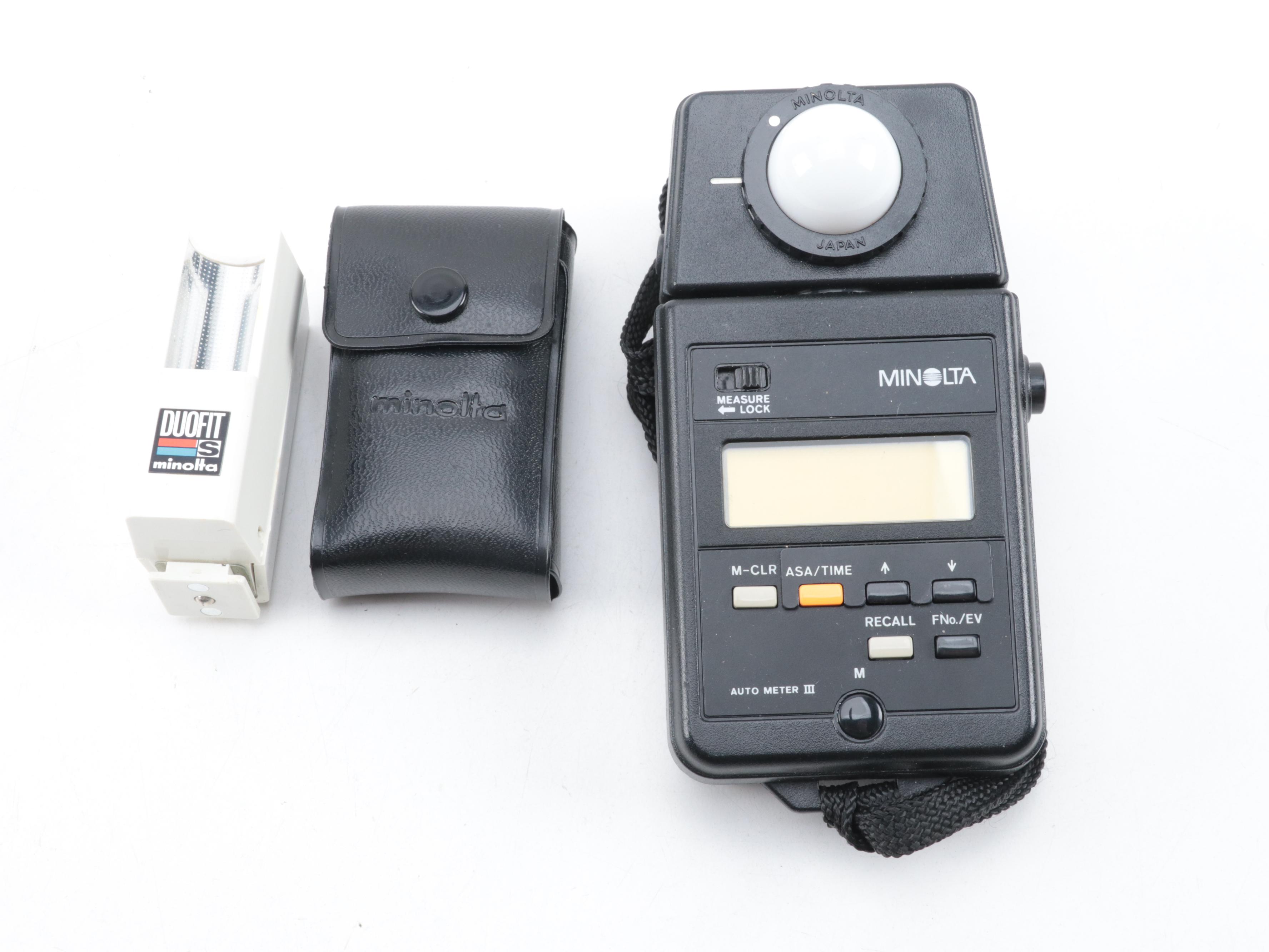 Minolta XE-7 and XD11 SLR Cameras and More Camera Accessories