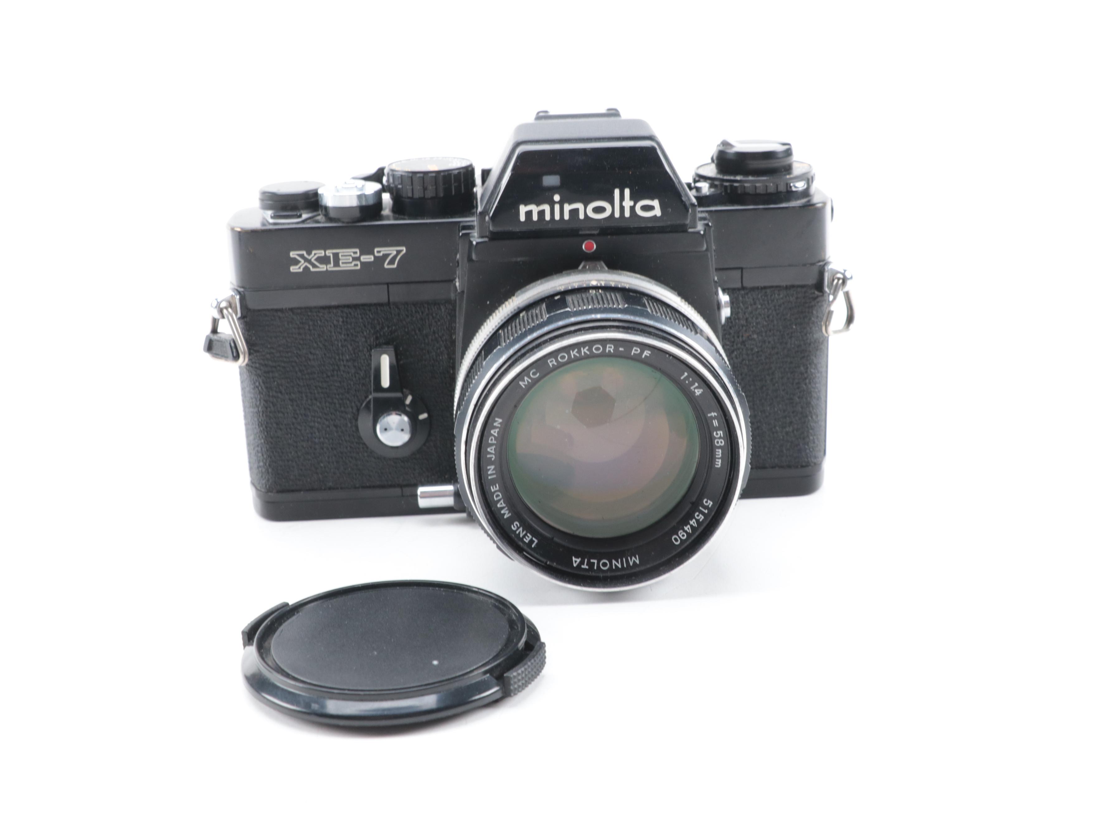 Minolta XE-7 and XD11 SLR Cameras and More Camera Accessories