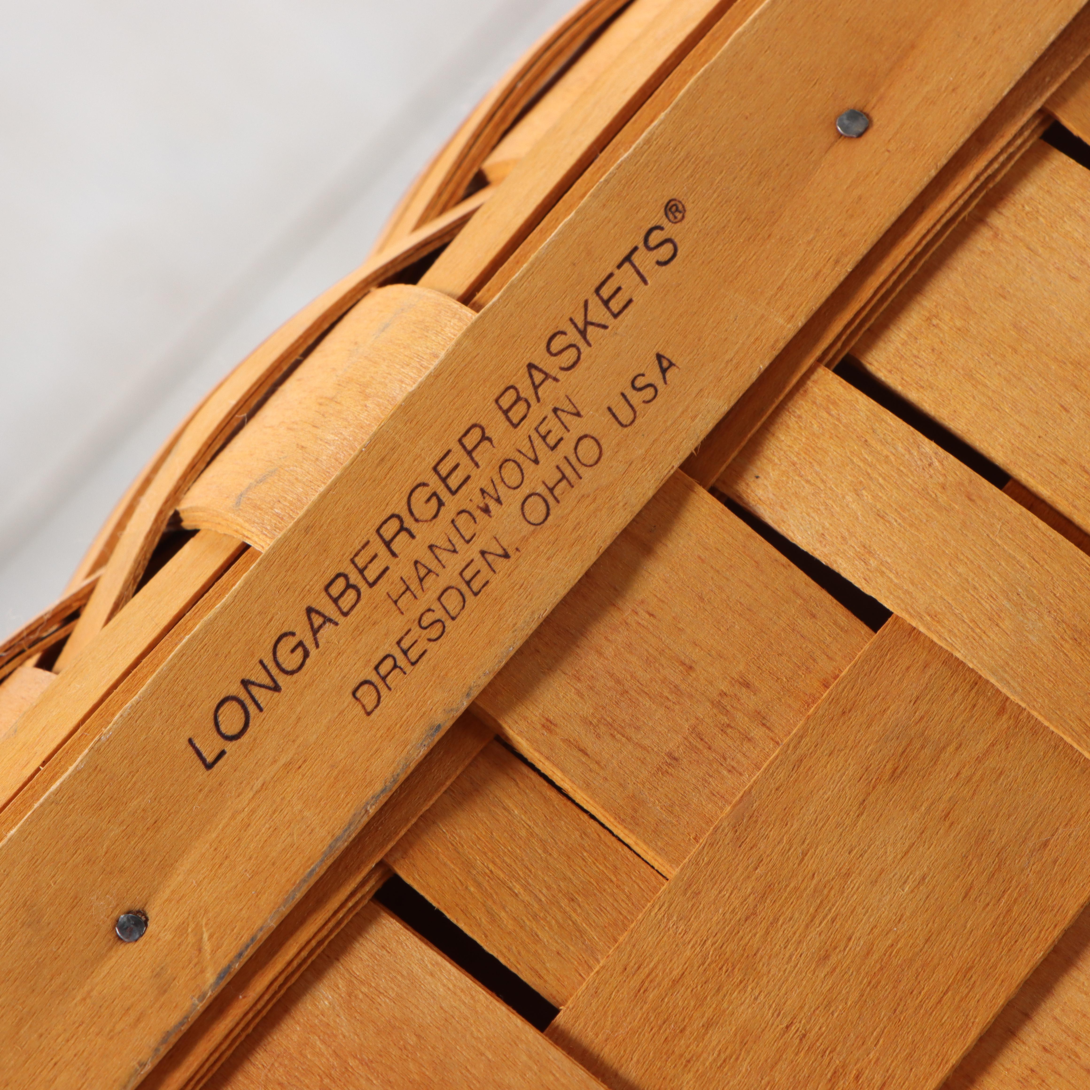 Longaberger "Foundry Collection" Table with "Father's Day" Checkerboard Basket