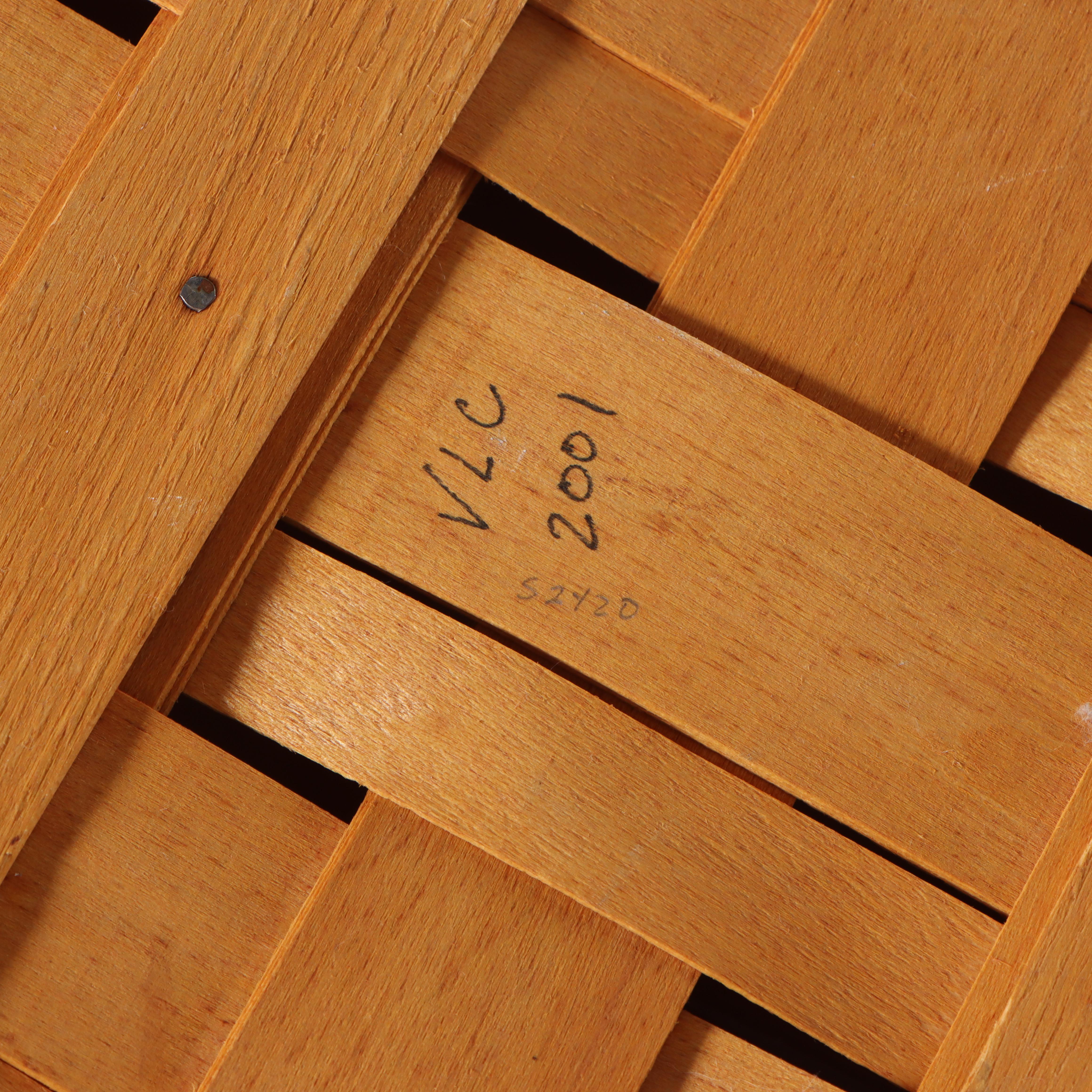Longaberger "Foundry Collection" Table with "Father's Day" Checkerboard Basket