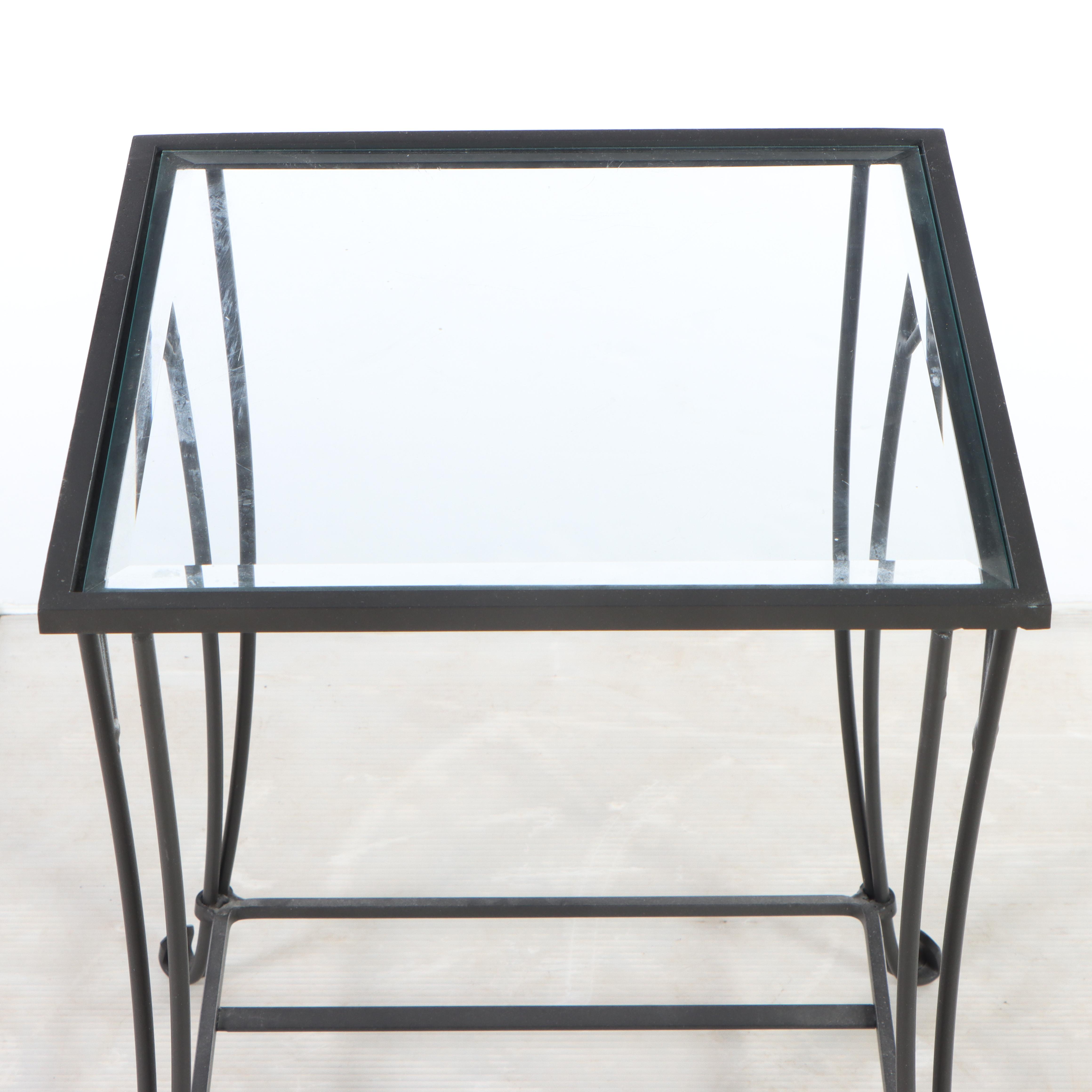 Longaberger "Foundry Collection" Table with "Father's Day" Checkerboard Basket