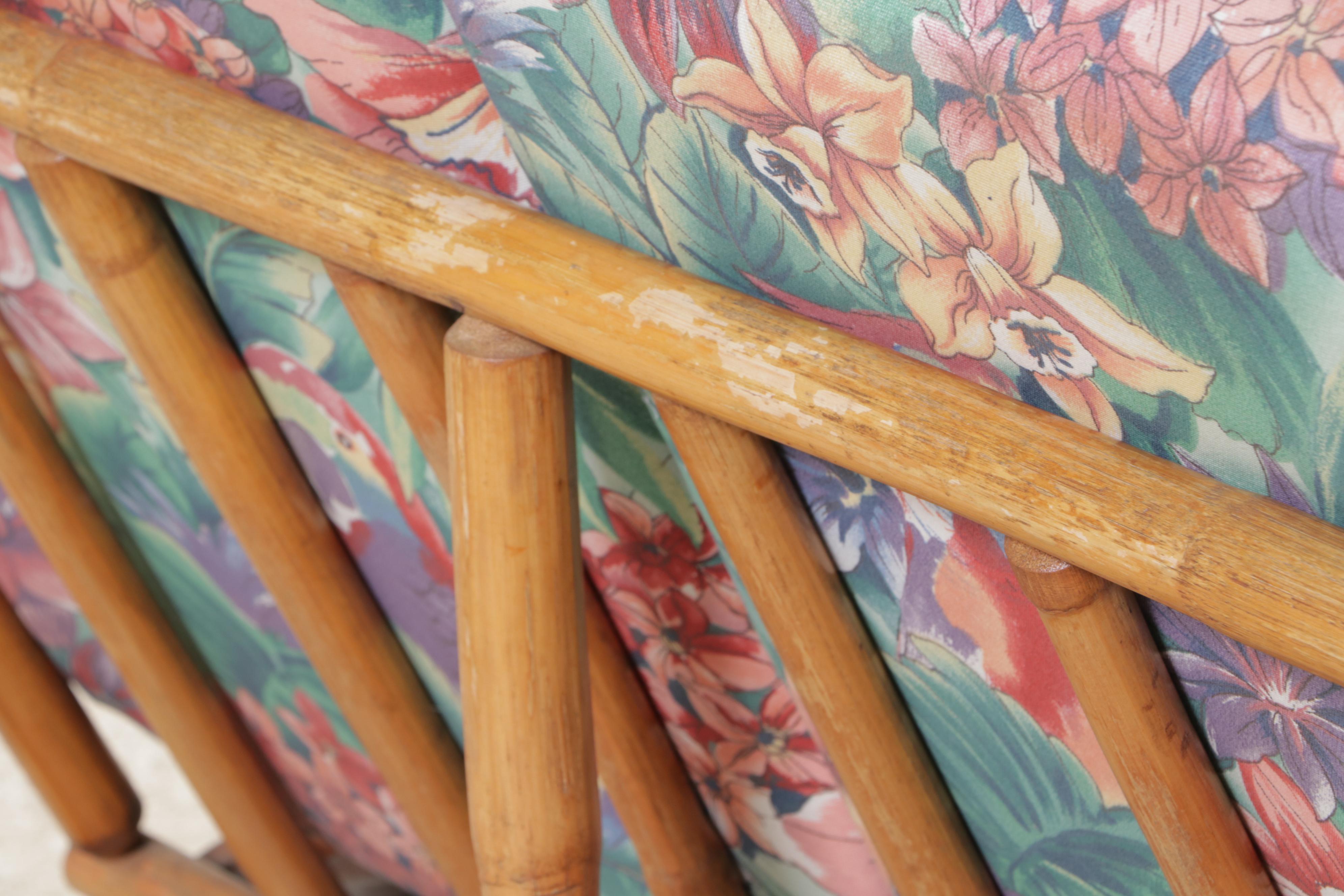 Rattan Patio Sofa, Mid to Late 20th Century