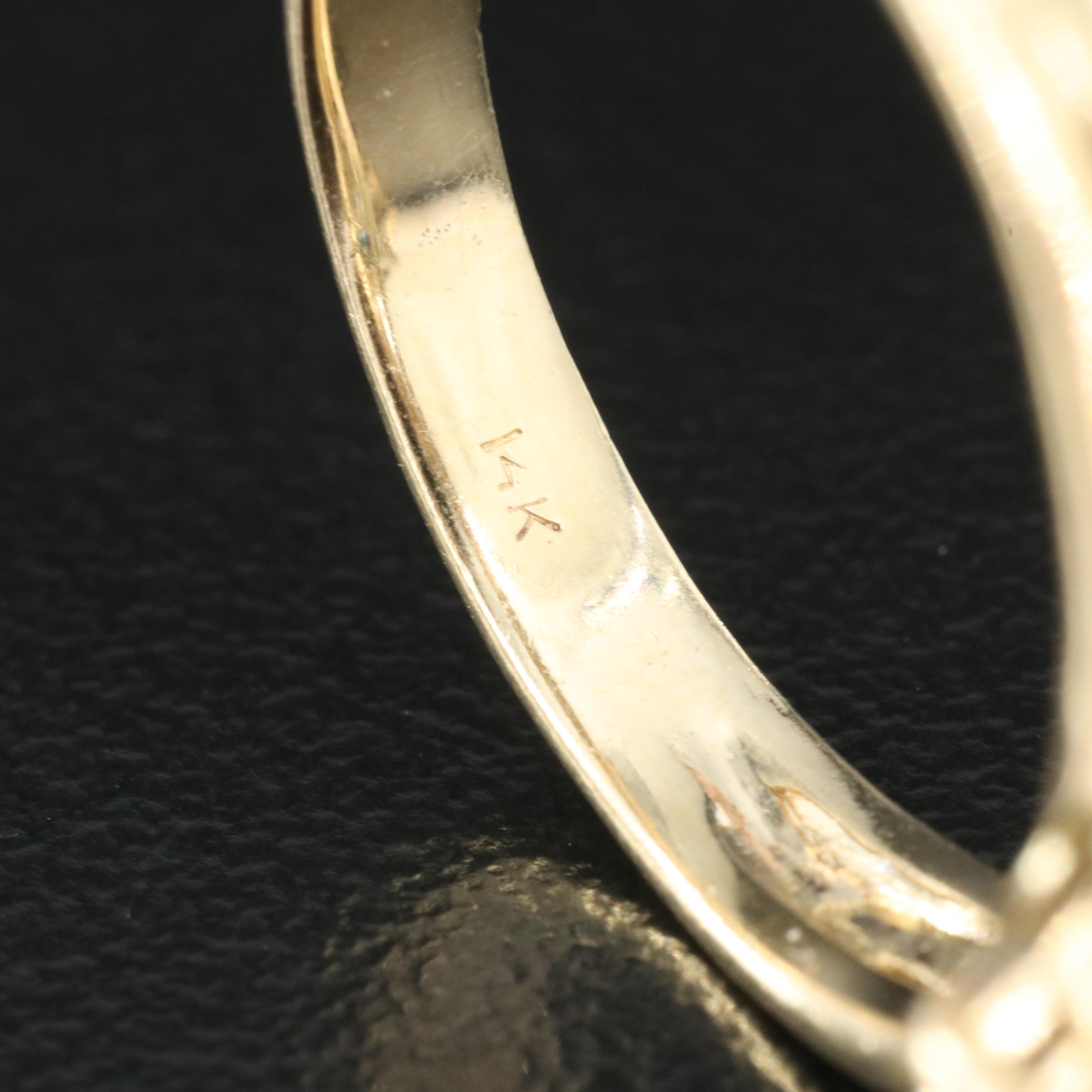 14K 1.55 CT Sapphire and Diamond Ring