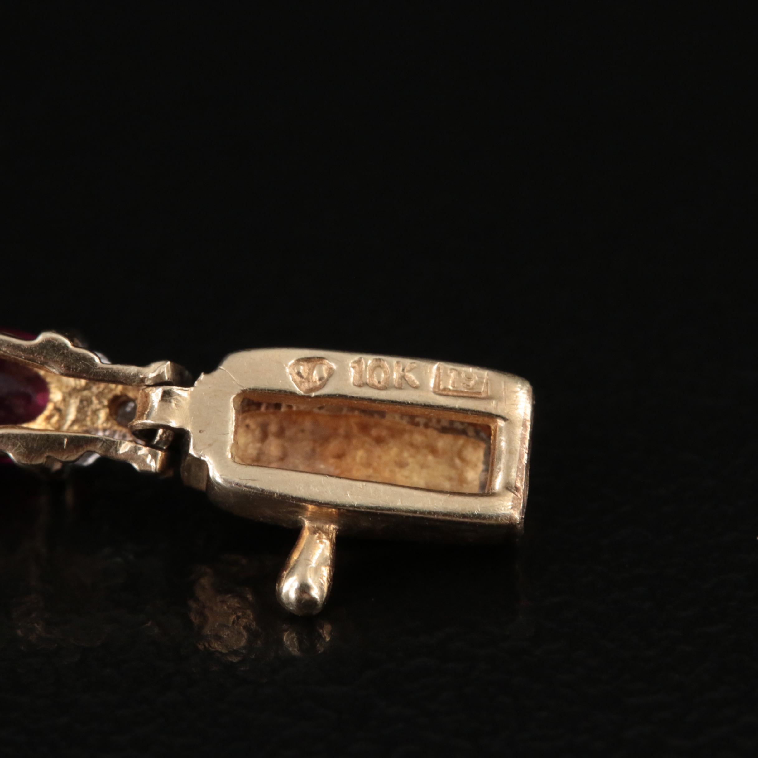 10K Ruby and Diamond Bracelet
