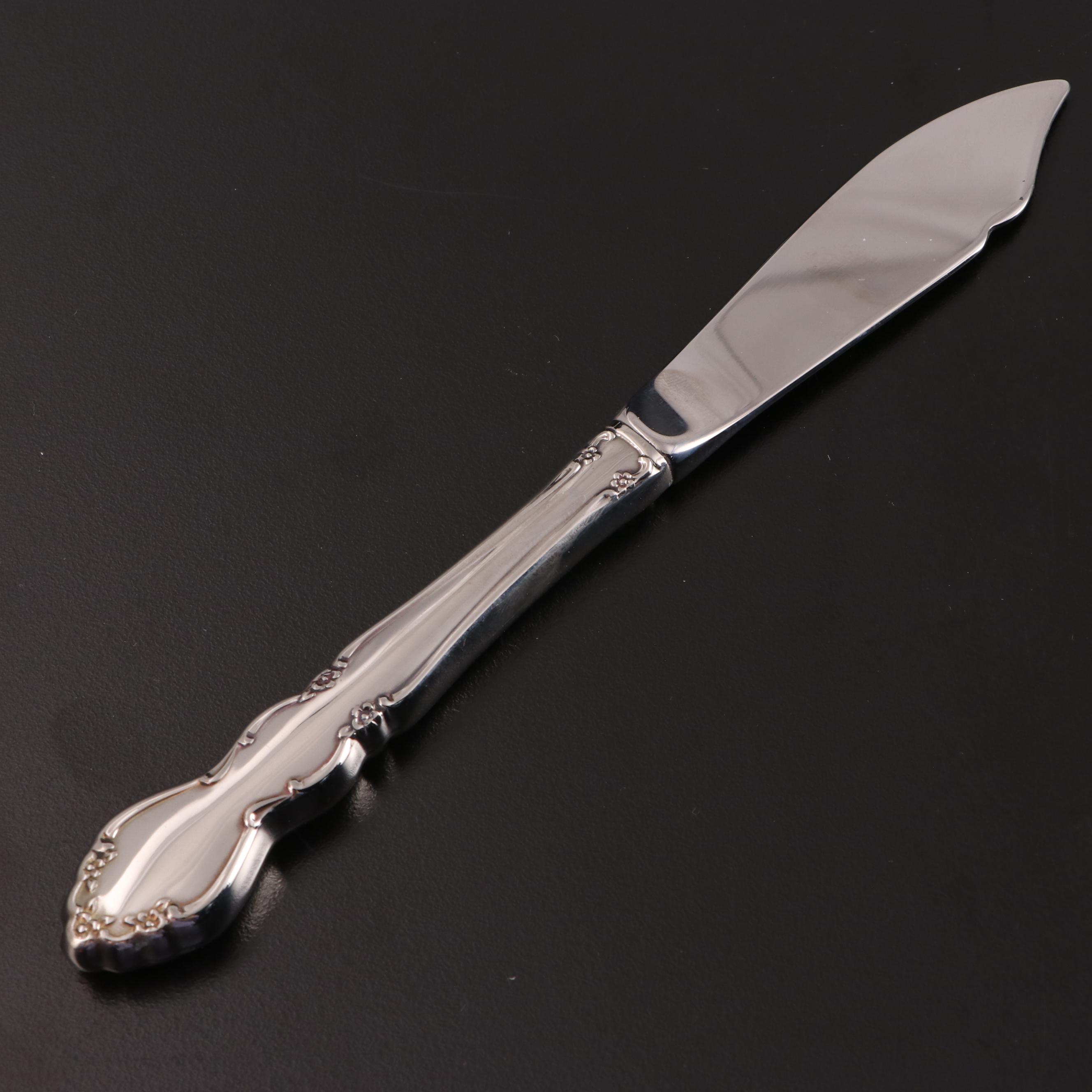 Oneida "Mansfield" Stainless Flatware in Mahogany Case, Late 20th Century