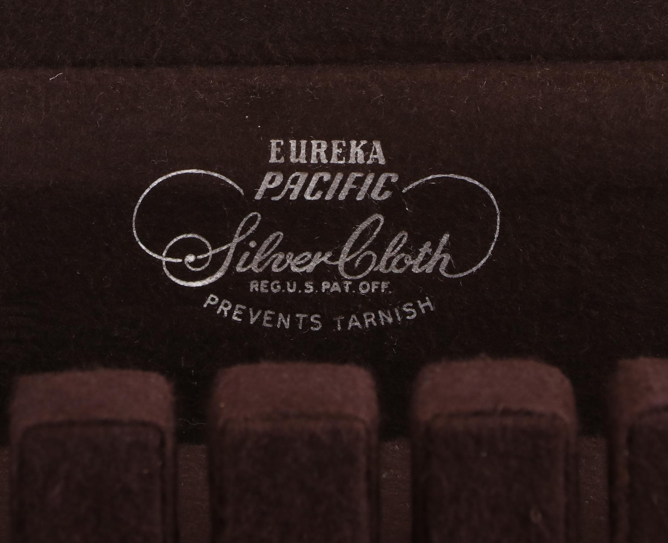 Oneida "Mansfield" Stainless Flatware in Mahogany Case, Late 20th Century