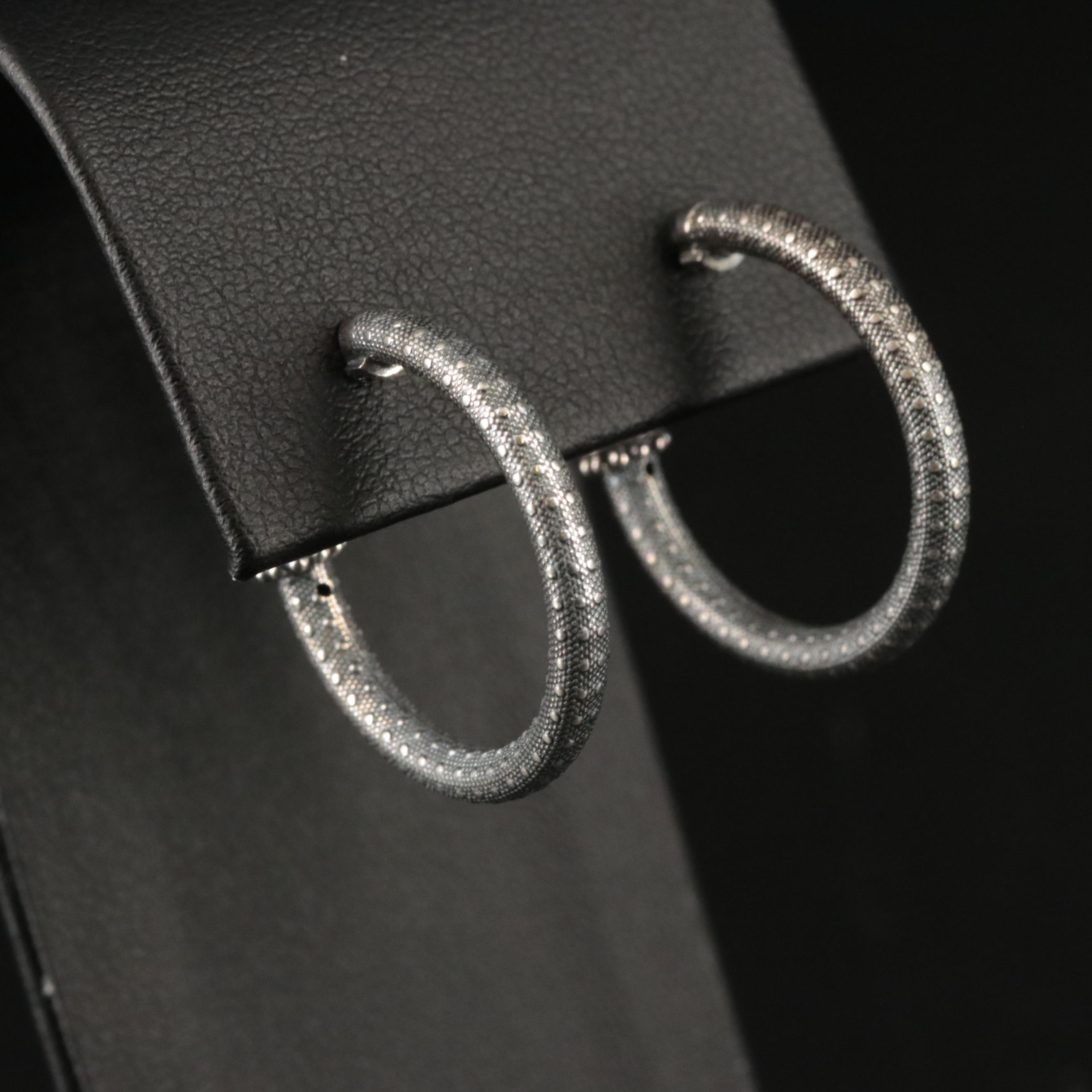 Sterling Chamilia Iconic Textured Hoop Earring