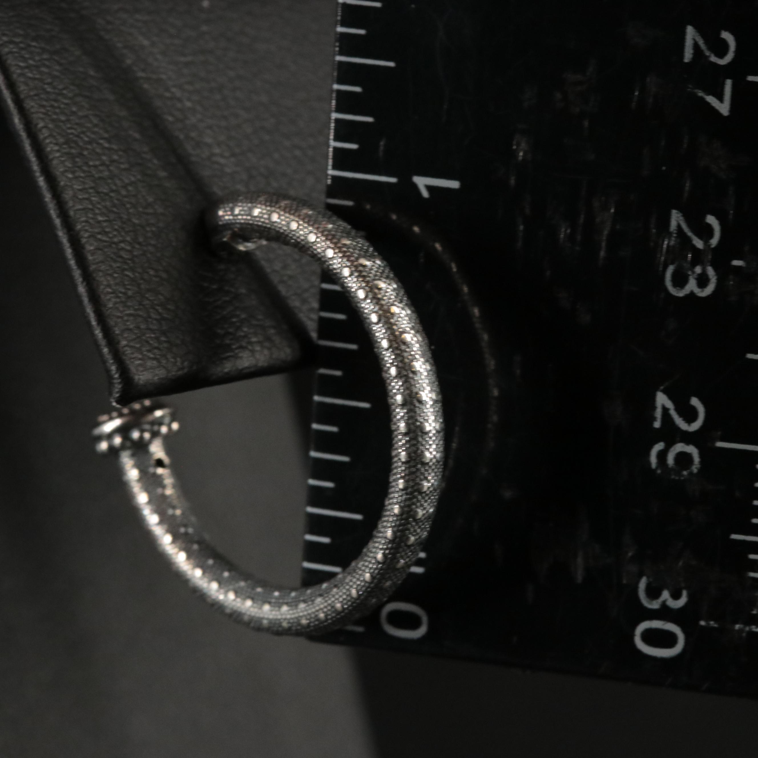 Sterling Chamilia Iconic Textured Hoop Earring