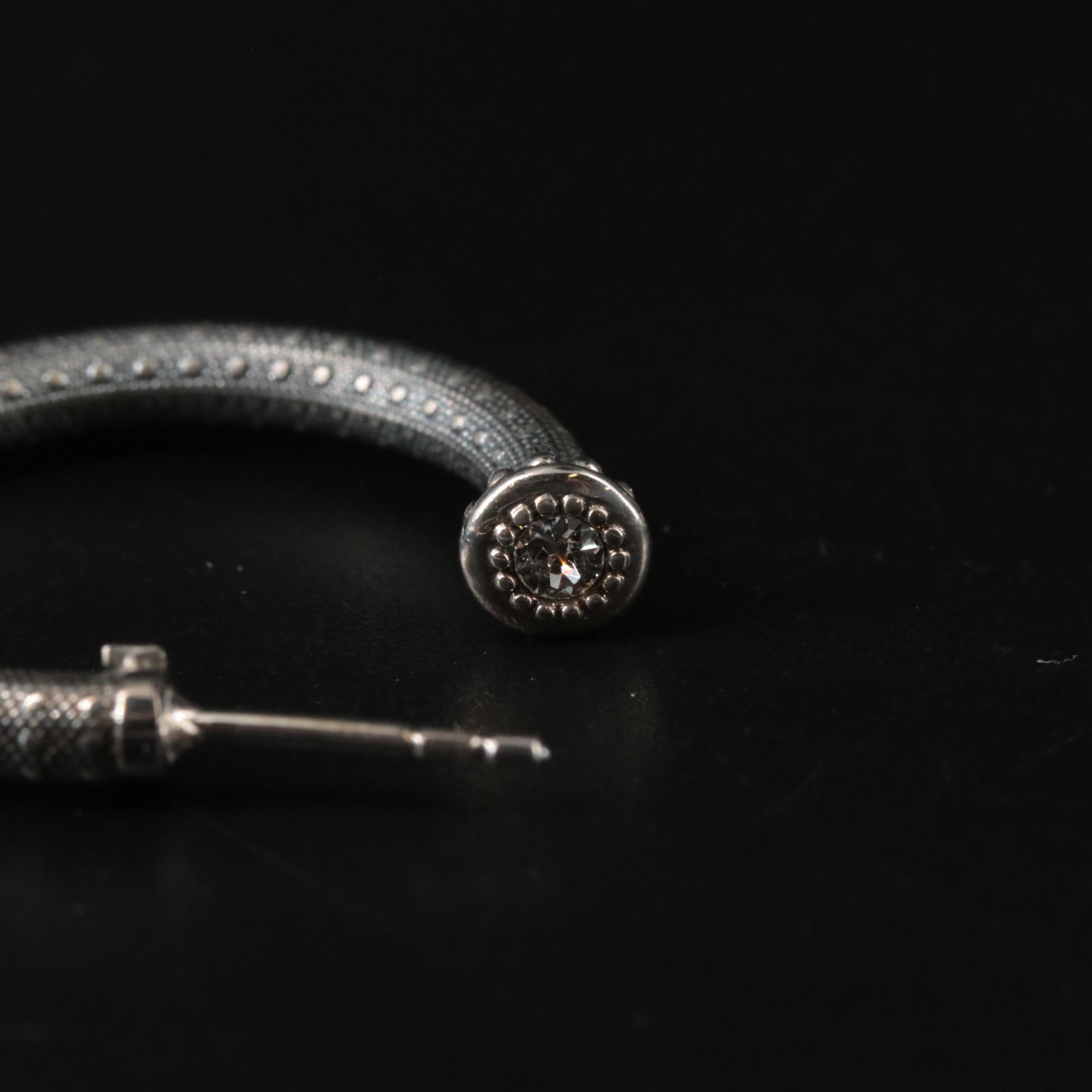 Sterling Chamilia Iconic Textured Hoop Earring