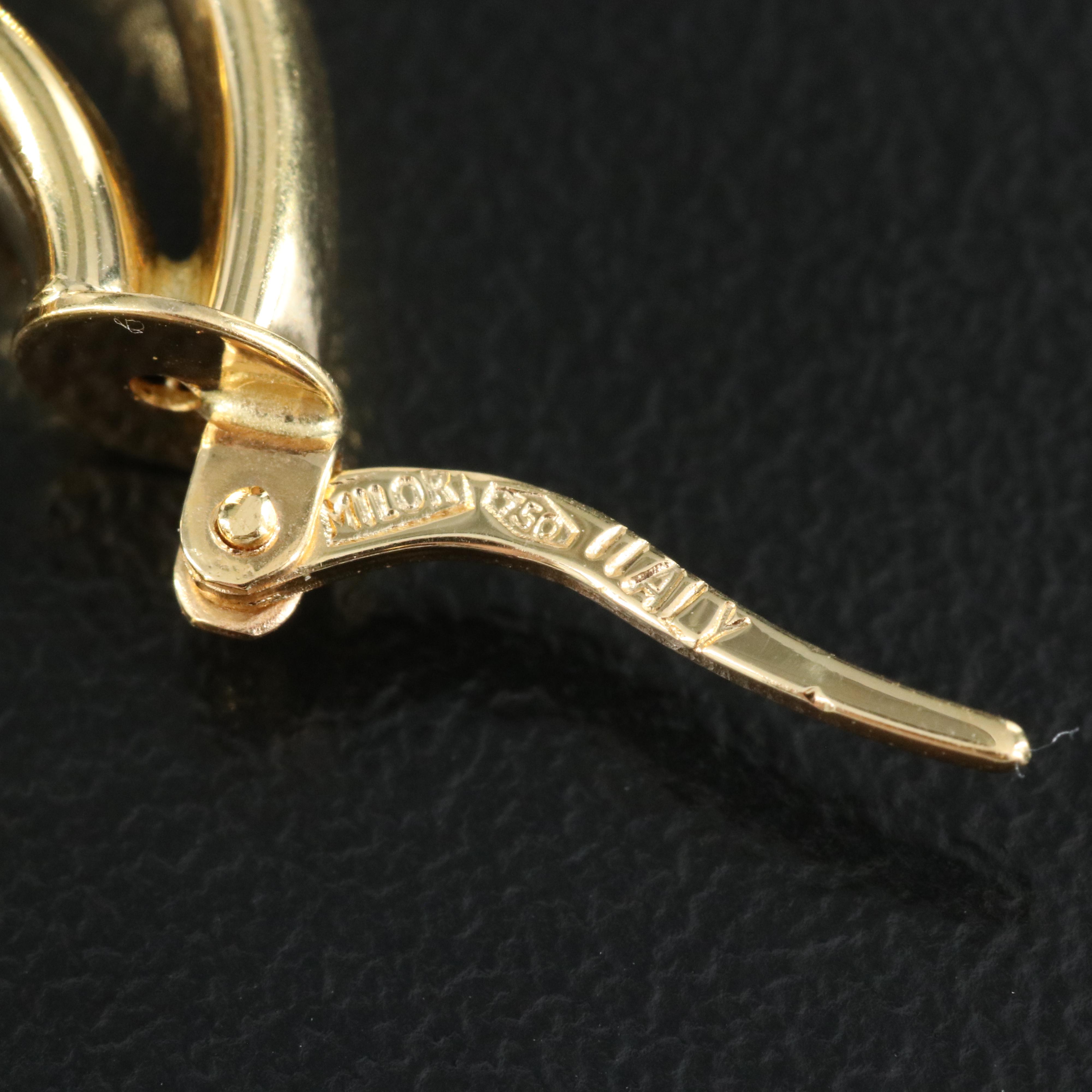 Italian Milor 18K Double Hoop Earrings