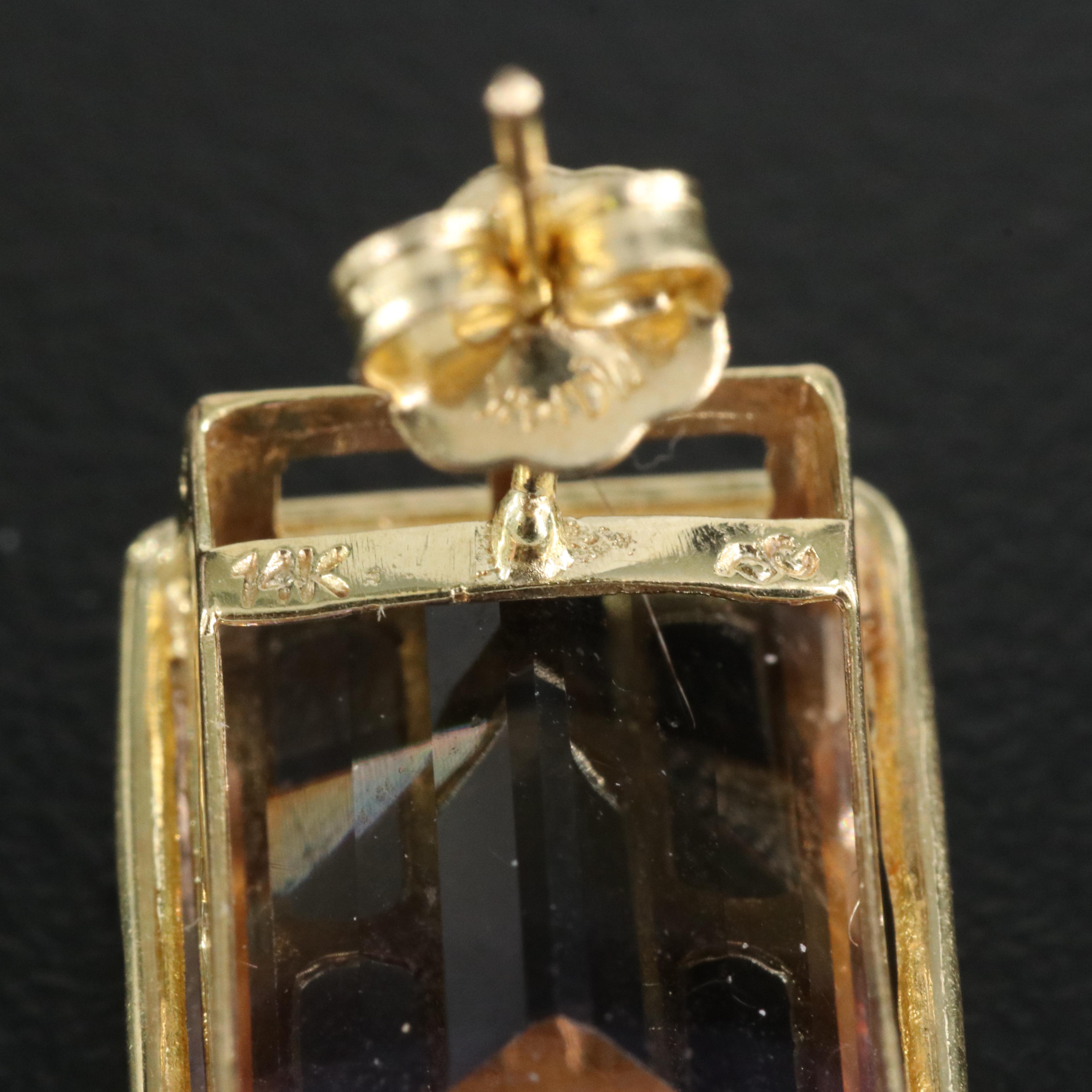 14K 14.50 CTW Ametrine Earrings