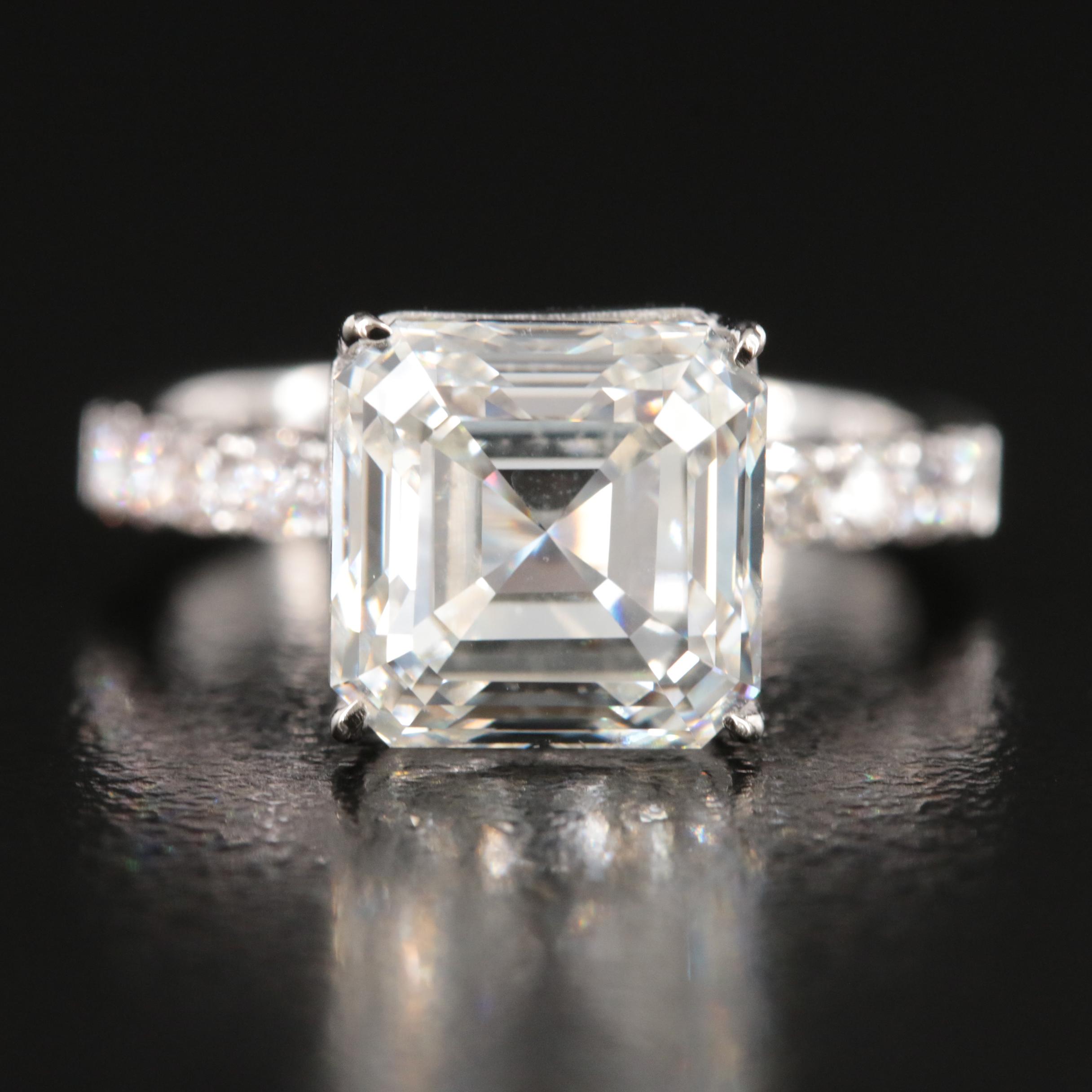 14K 5.45 CTW Lab Grown Diamond Ring with IGI Report