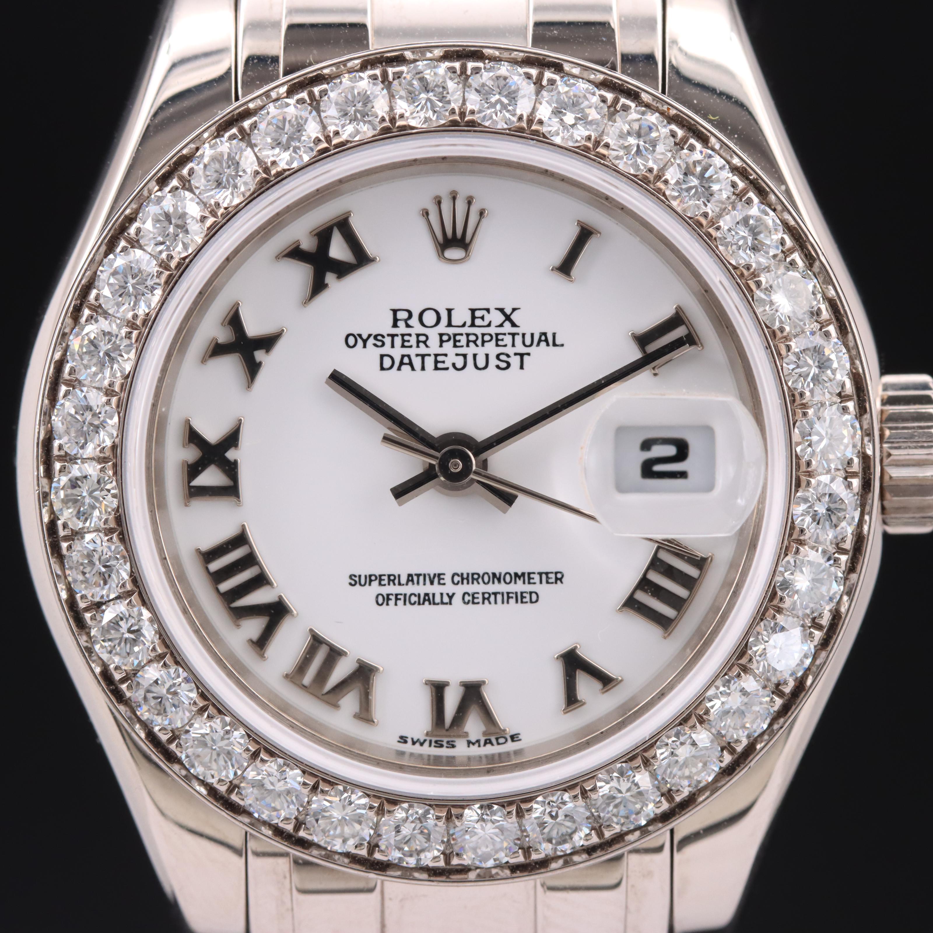 2001 Rolex Oyster Perpetual Datejust with Pearlmaster, 18K Diamond Watch