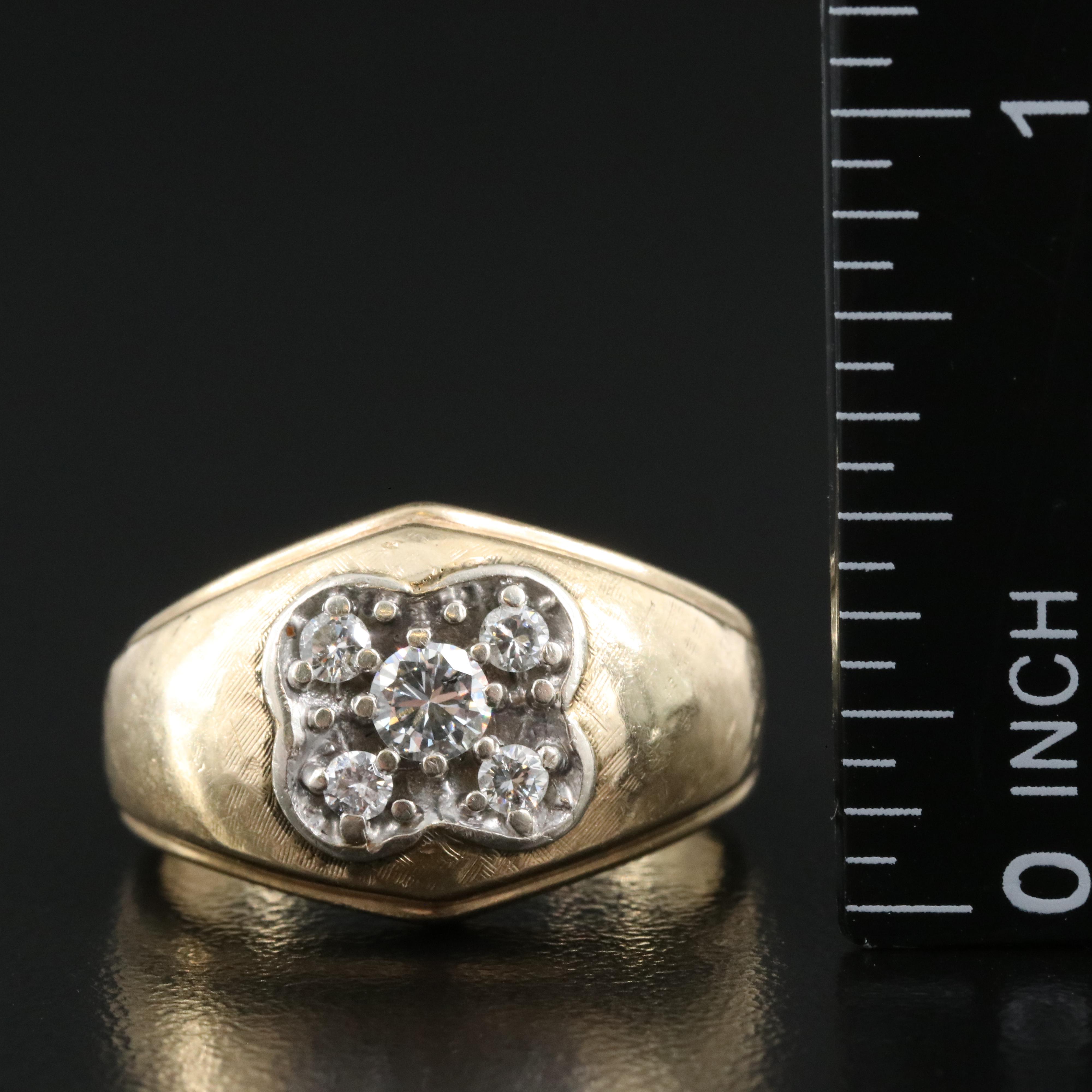 Vintage 14K 0.36 CTW Diamond Ring